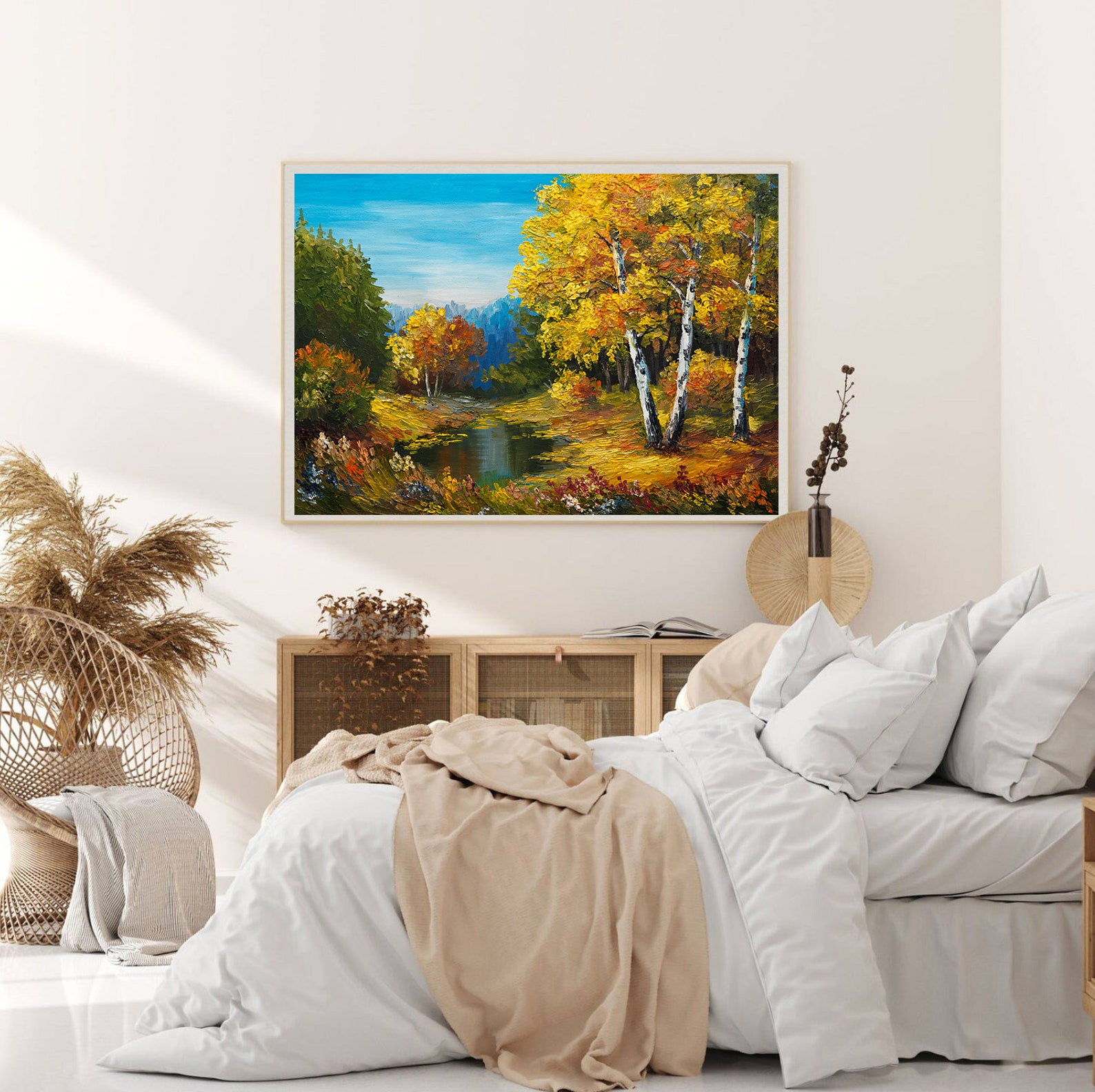 Peinture sur toile - Paysage d'automne