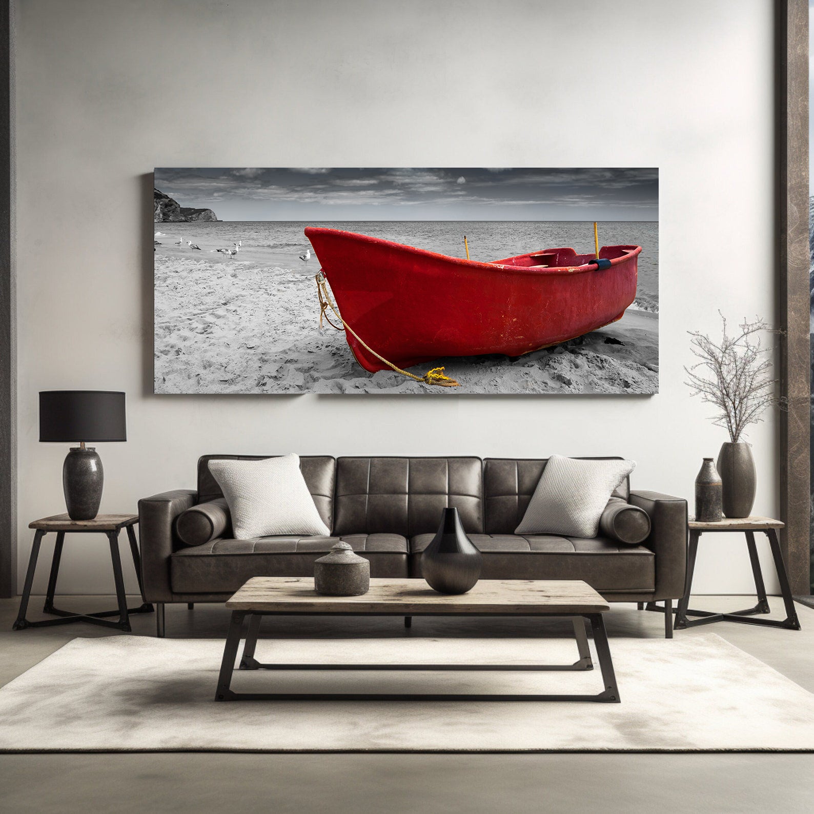 Leinwandgemälde - Kleines rotes Boot