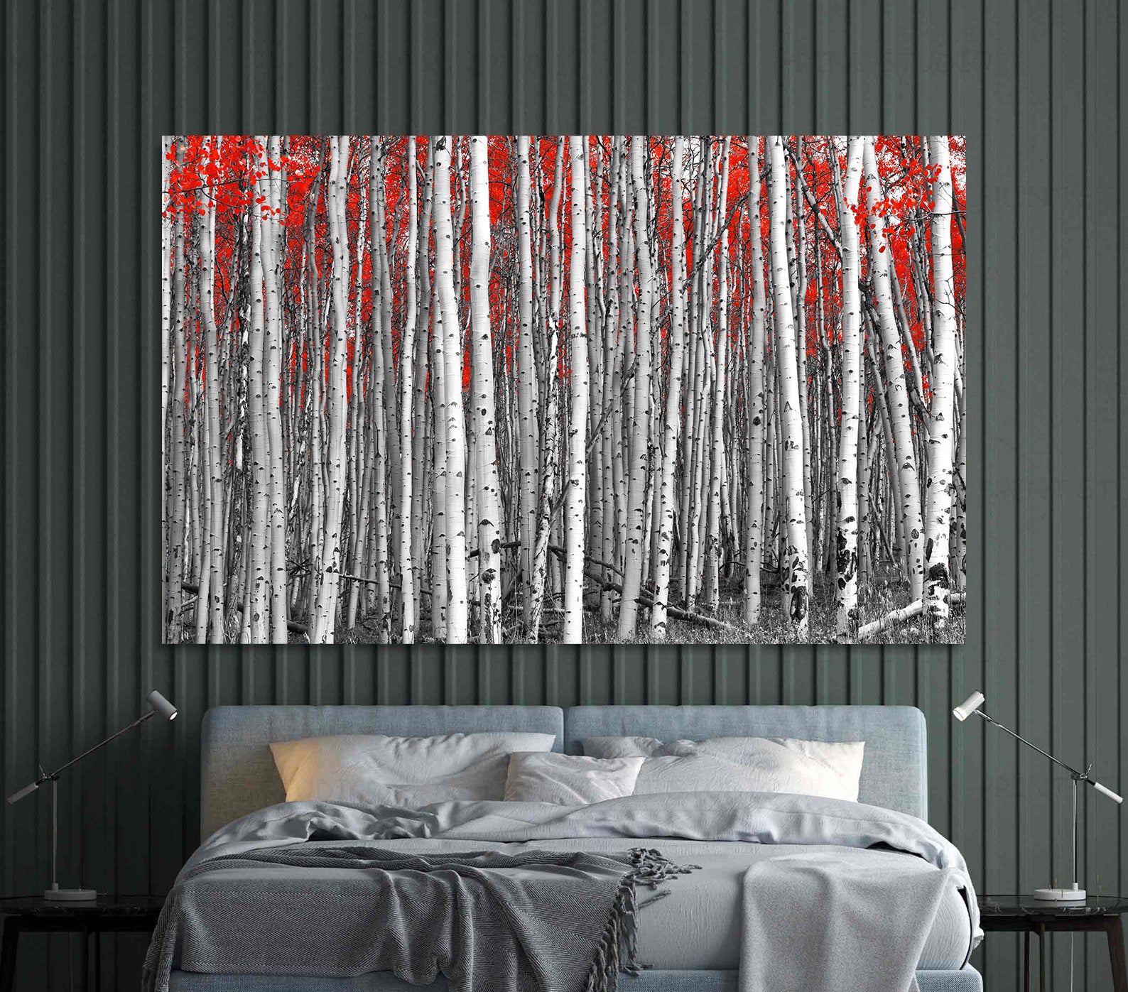 Peinture sur toile – Arbres en noir et blanc