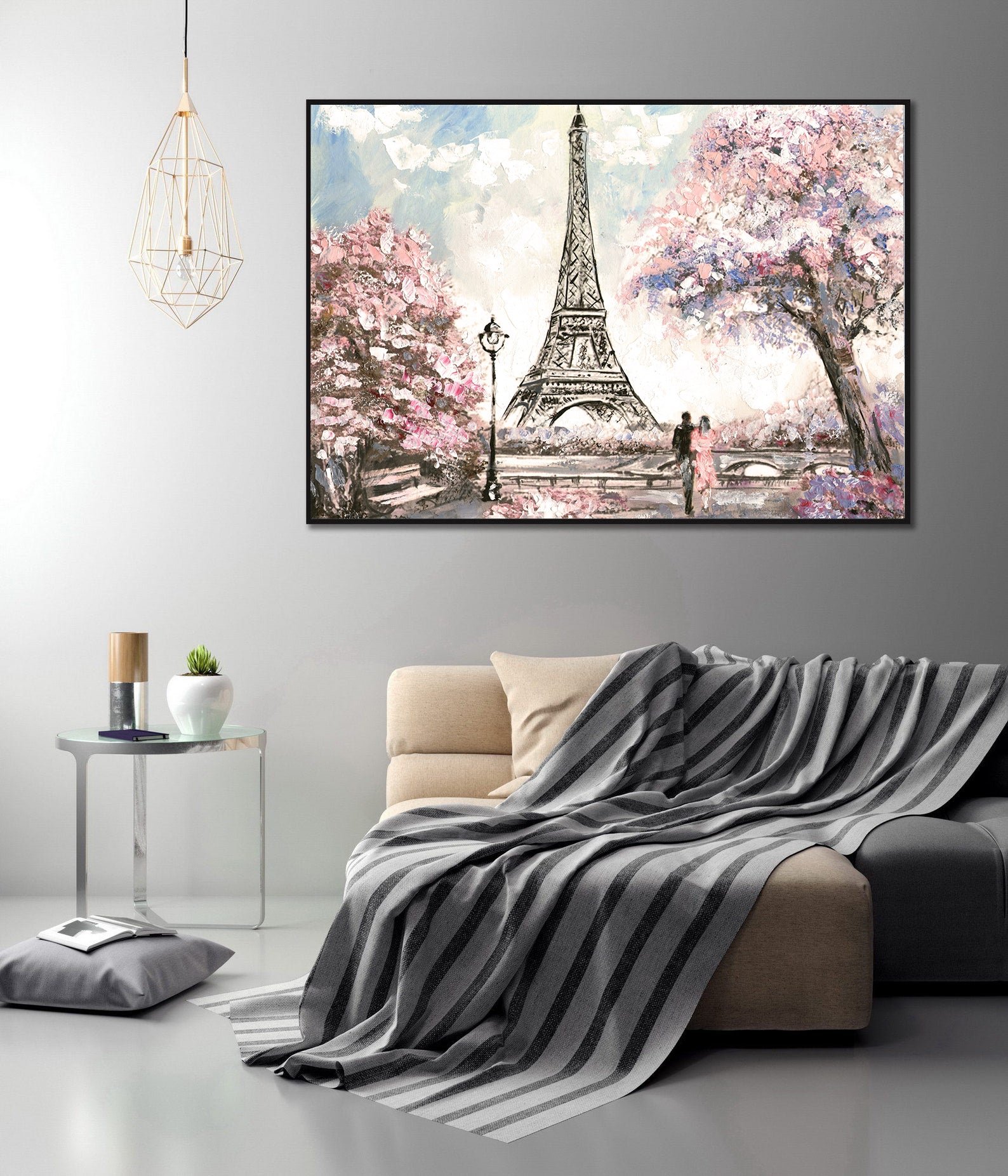 Leinwandbild - Liebe in Paris