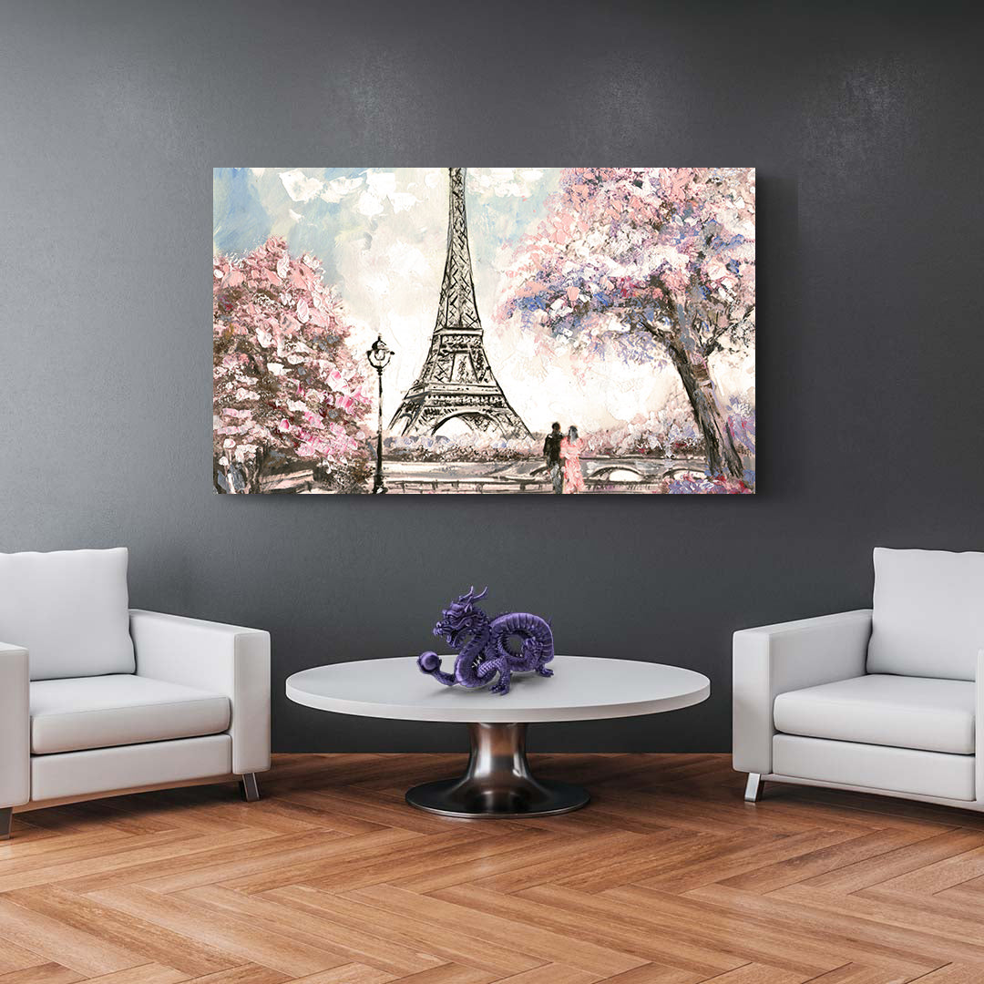 Leinwandbild - Liebe in Paris