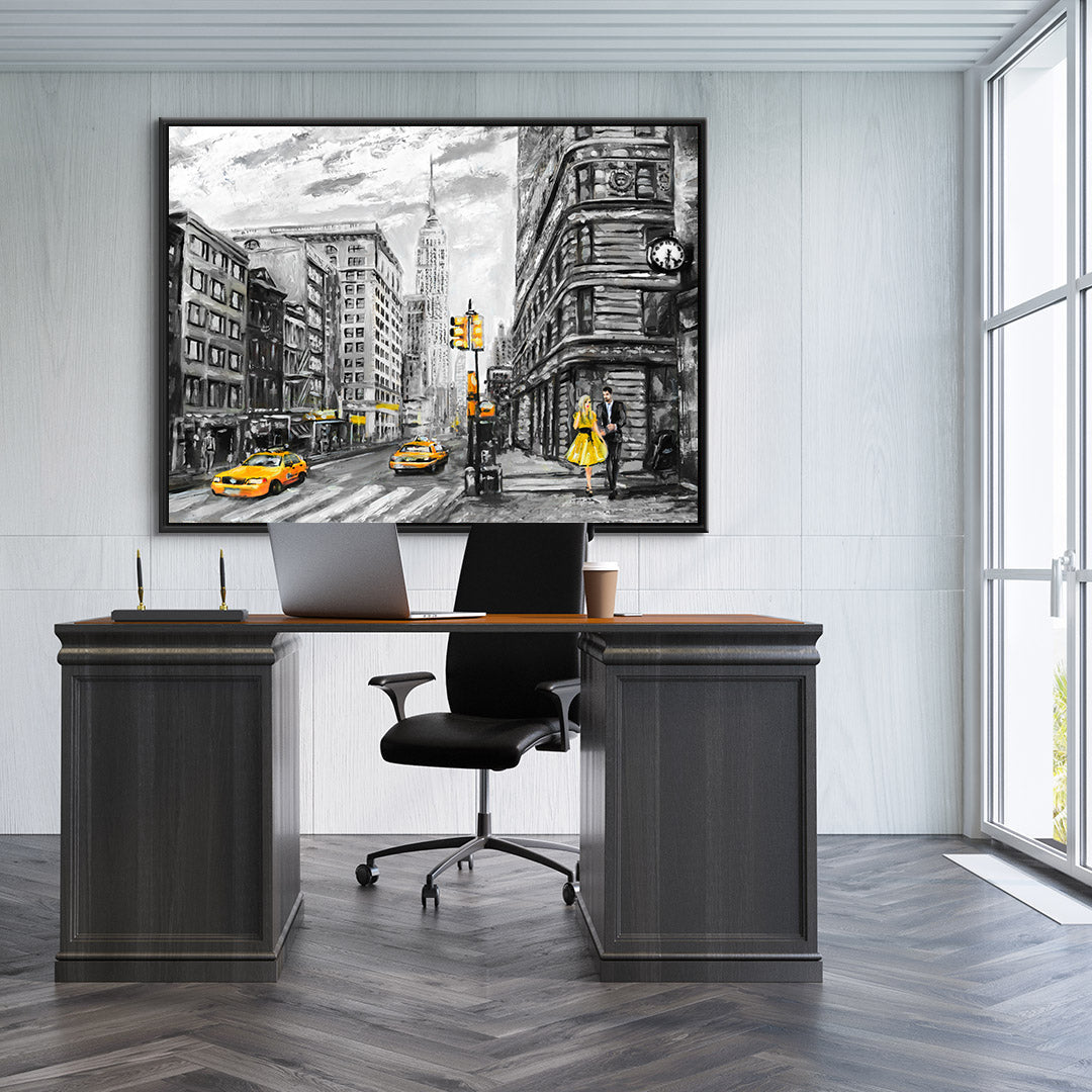 Leinwandgemälde - Schwarz-Weiß-Stadt