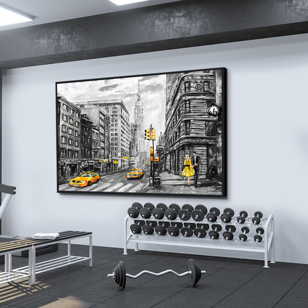 Leinwandgemälde - Schwarz-Weiß-Stadt