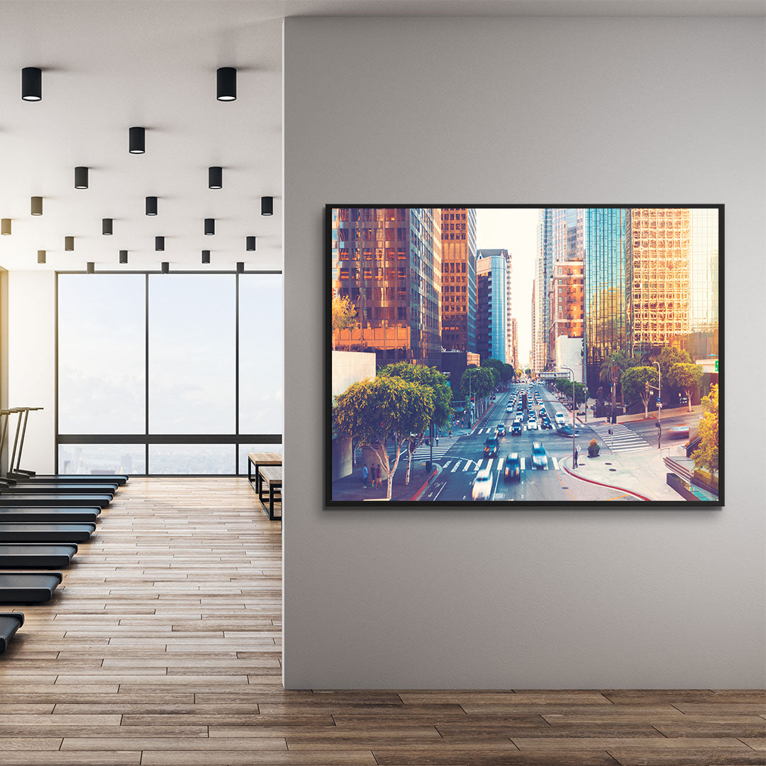 Leinwandgemälde - Belebte Stadt