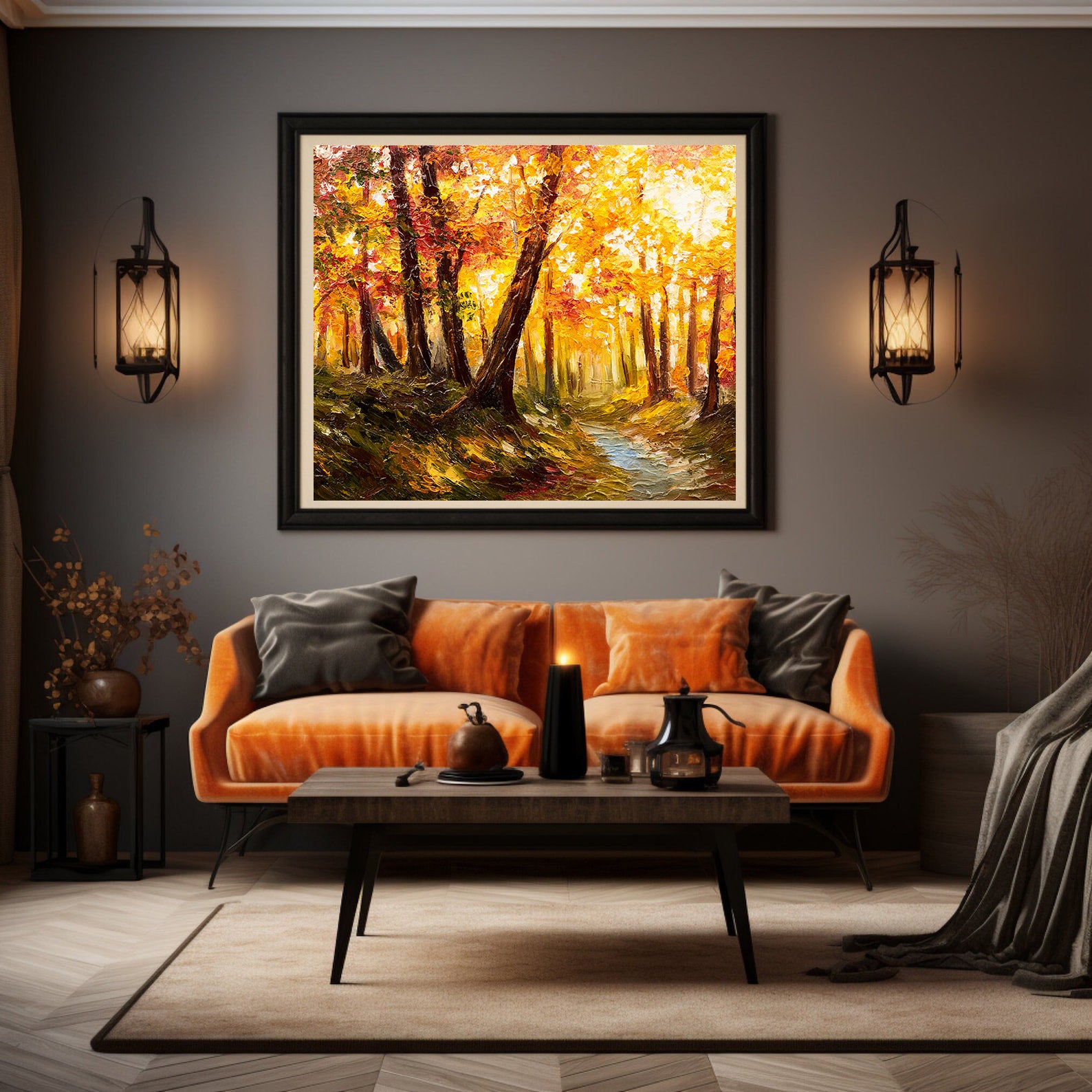 Leinwandgemälde - Herbstlandschaft