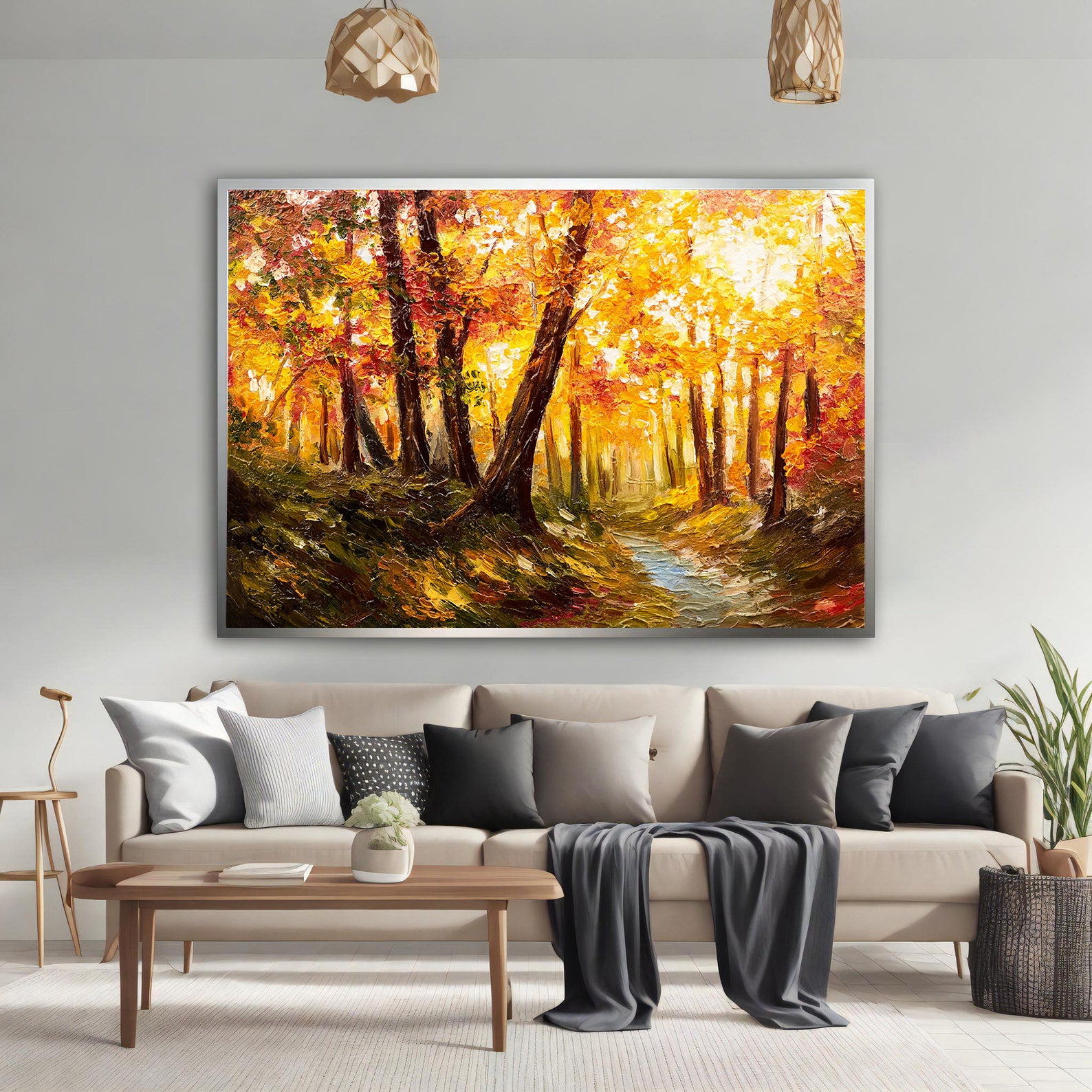 Leinwandgemälde - Herbstlandschaft