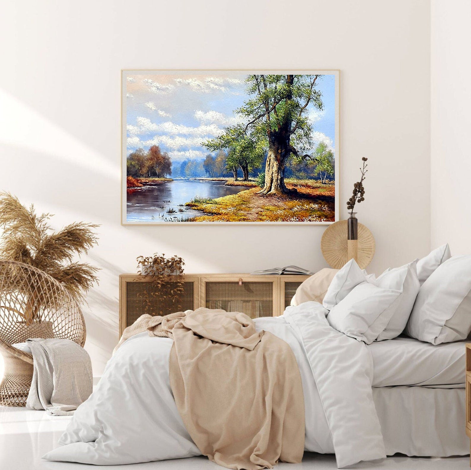 Leinwandgemälde - Flusslandschaft