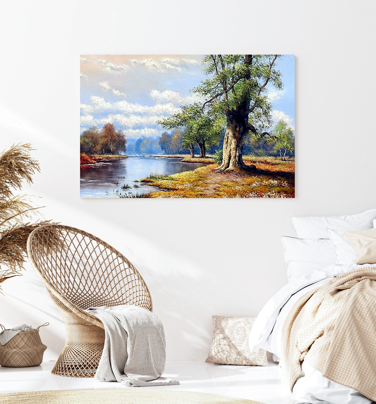 Leinwandgemälde - Flusslandschaft