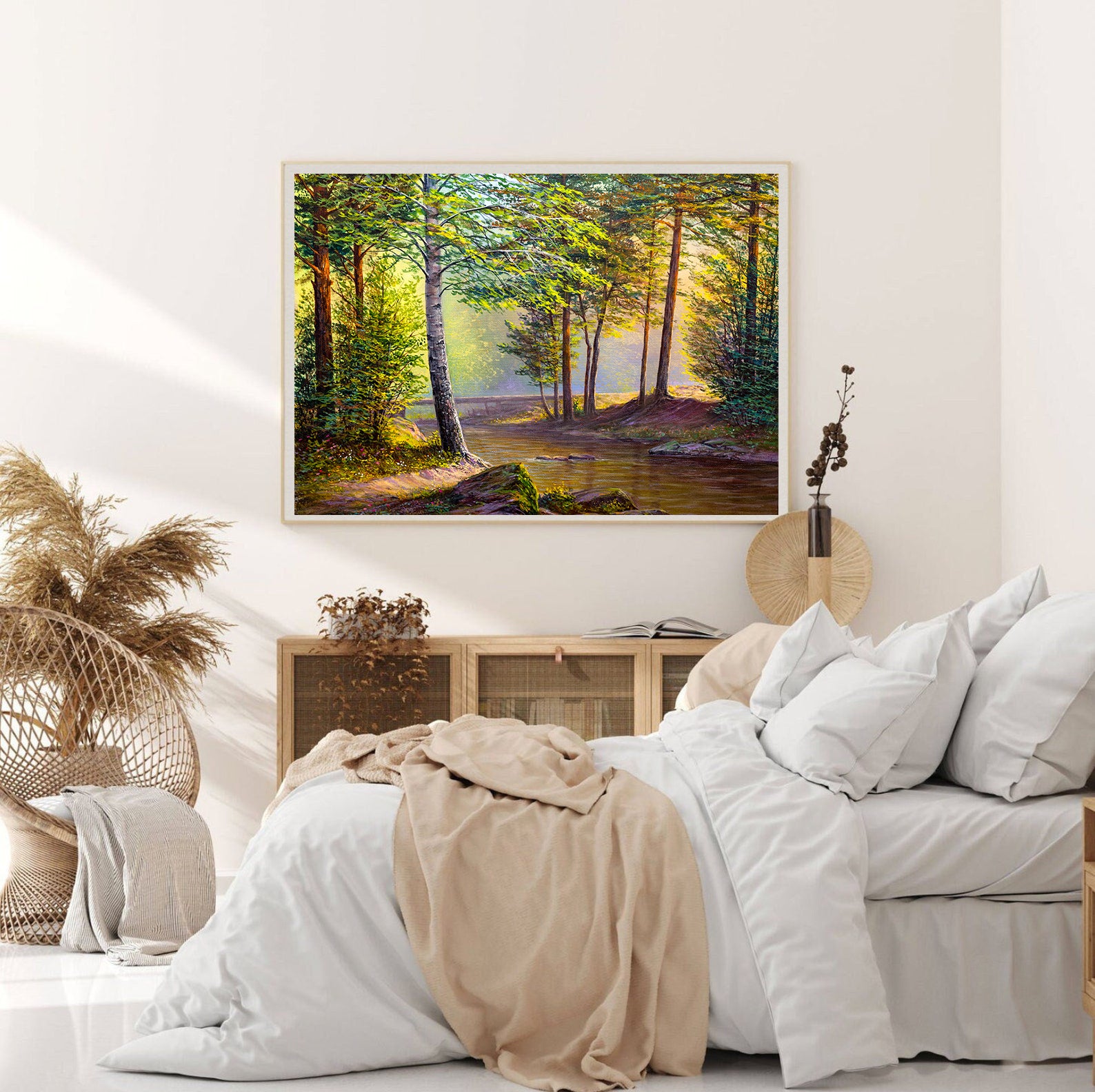 Peinture sur toile - Paysage forestier