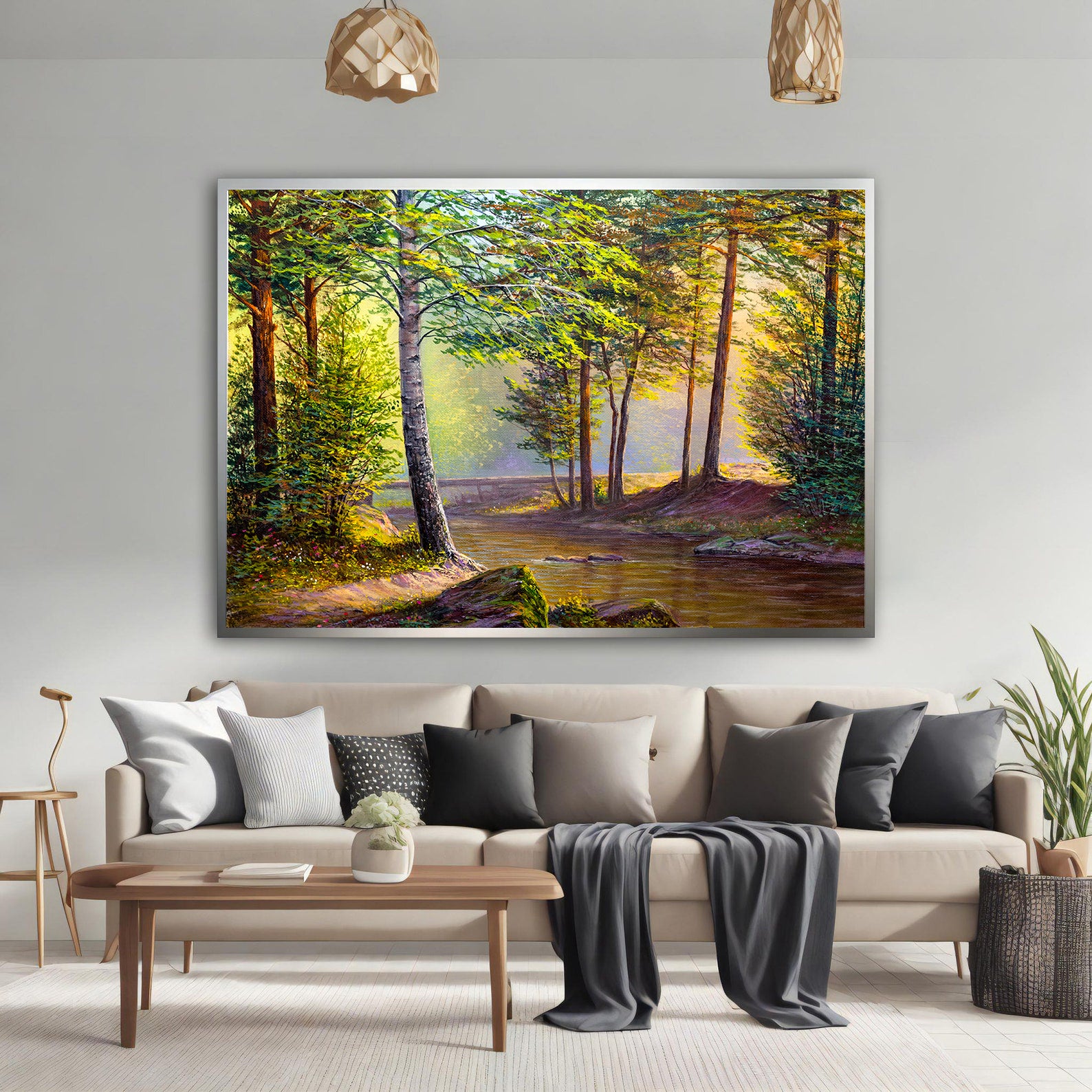 Peinture sur toile - Paysage forestier