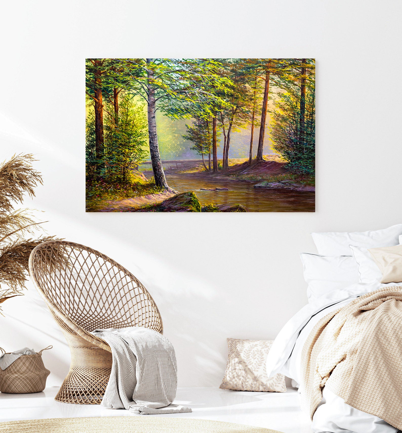 Peinture sur toile - Paysage forestier