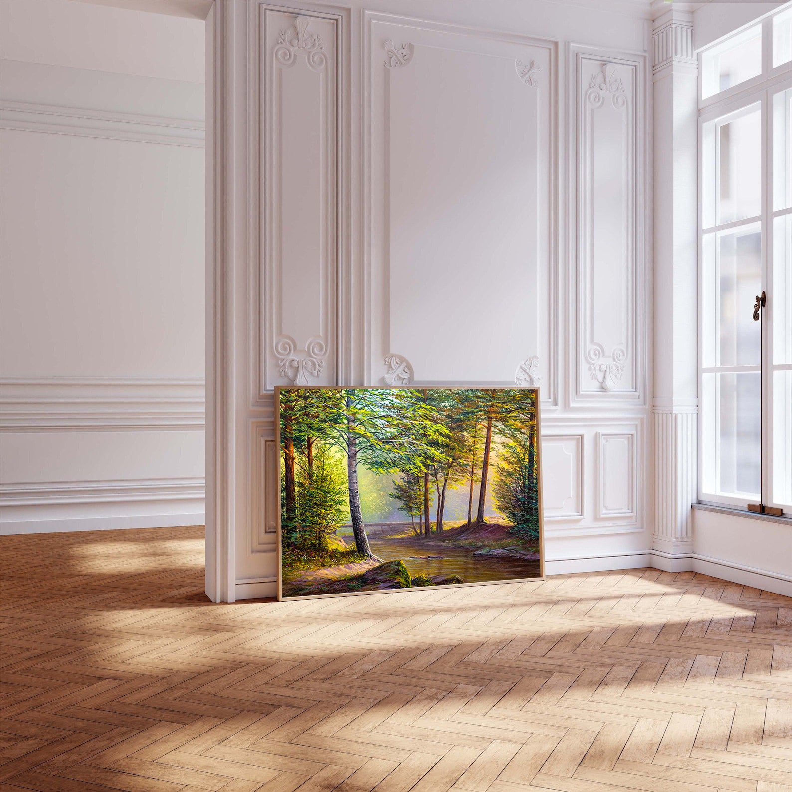 Peinture sur toile - Paysage forestier