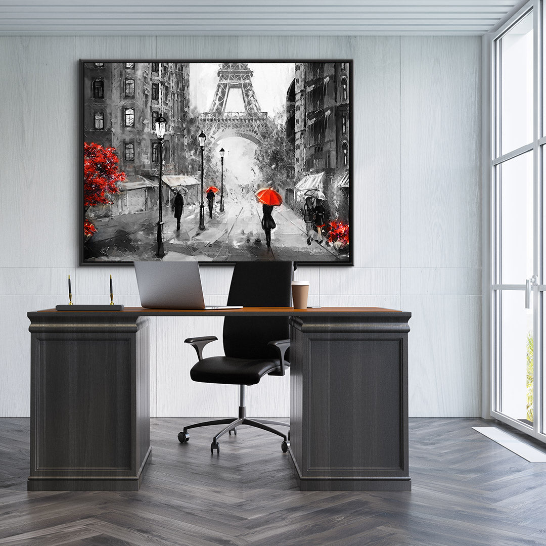 Leinwandgemälde - Regen in Paris