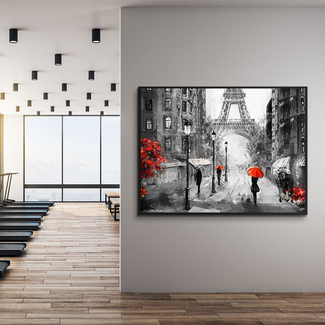 Leinwandgemälde - Regen in Paris