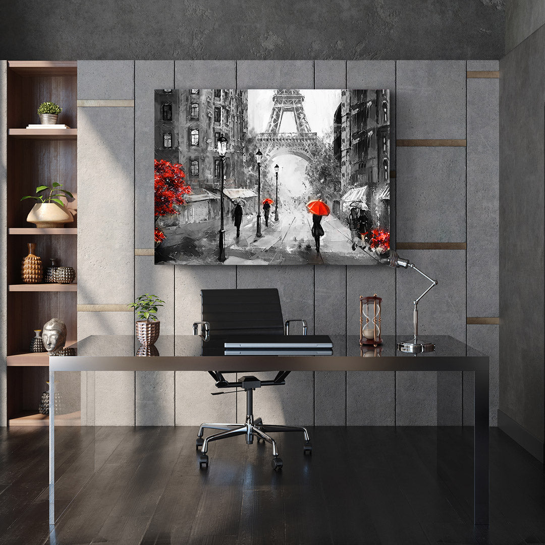 Leinwandgemälde - Regen in Paris