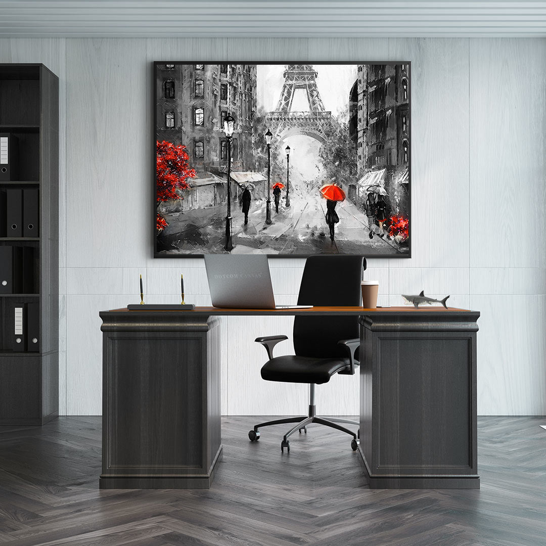 Leinwandgemälde - Regen in Paris