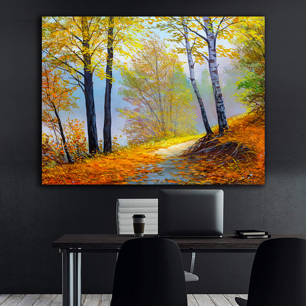Leinwandgemälde - Herbstlandschaft