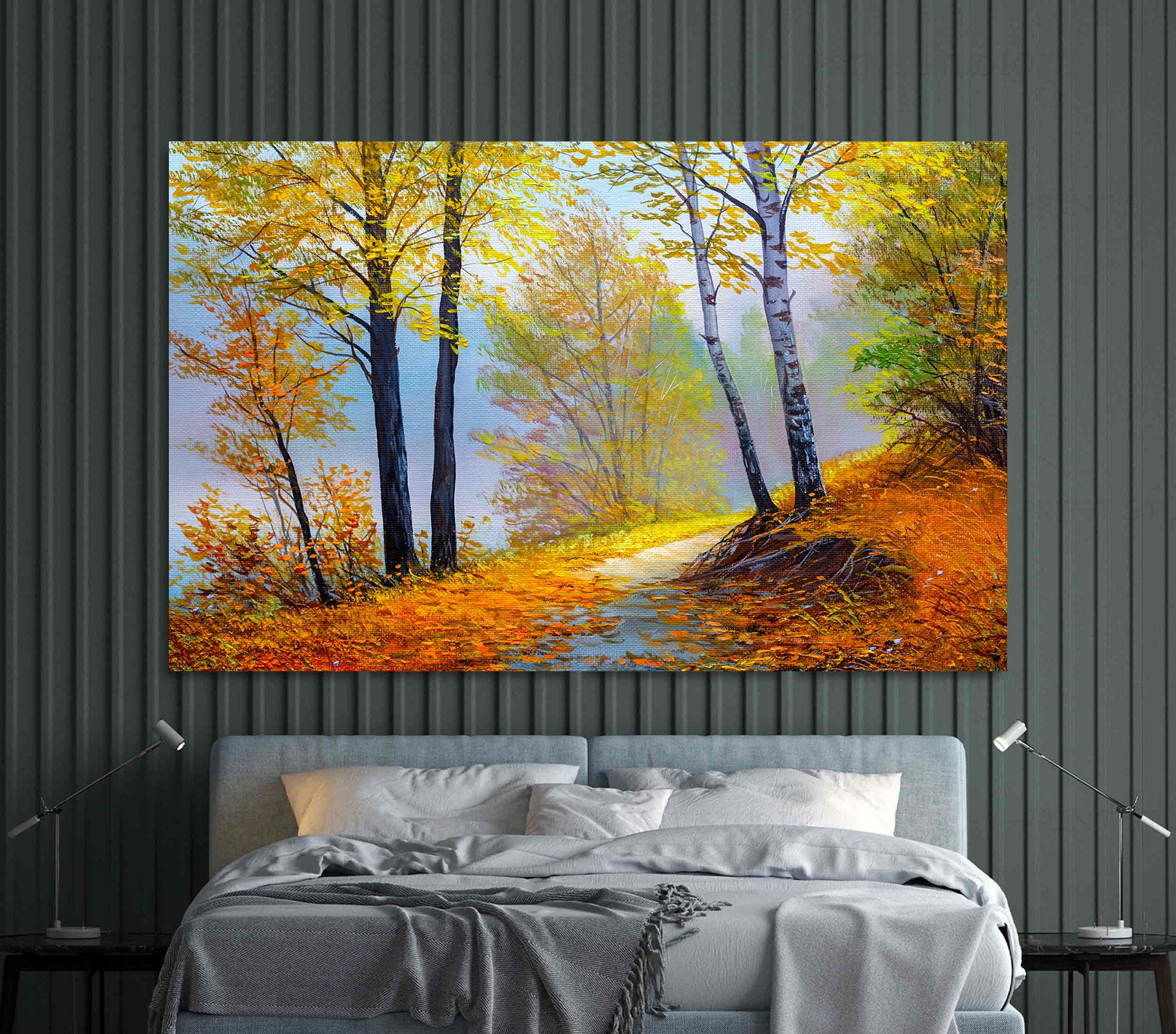 Leinwandgemälde - Herbstlandschaft