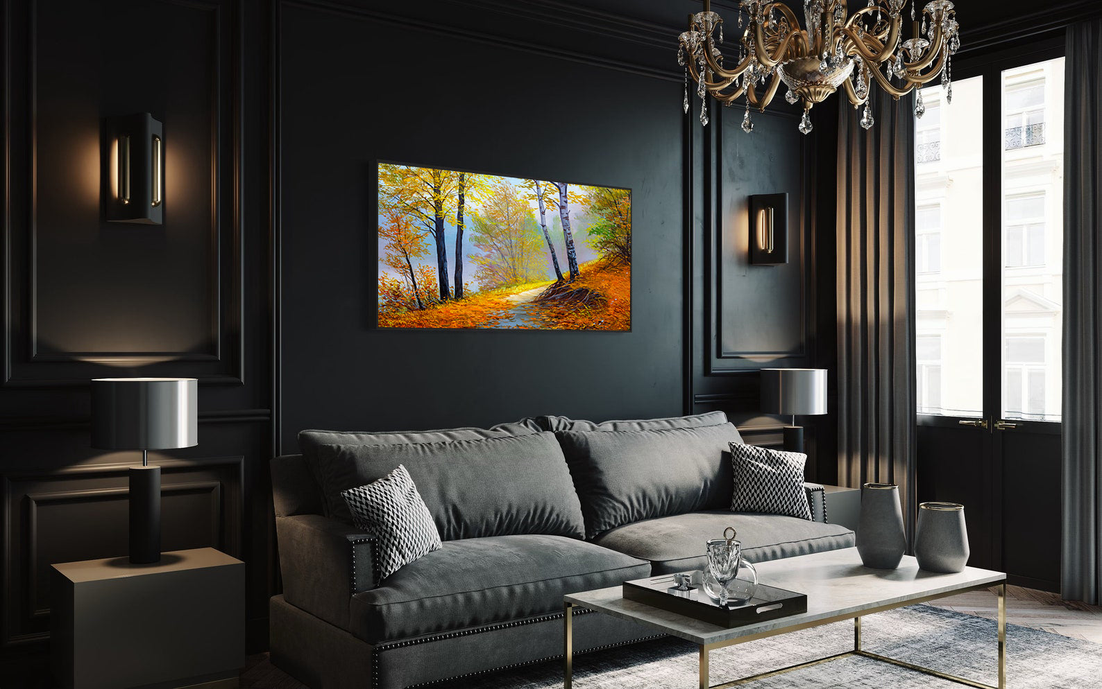 Leinwandgemälde - Herbstlandschaft