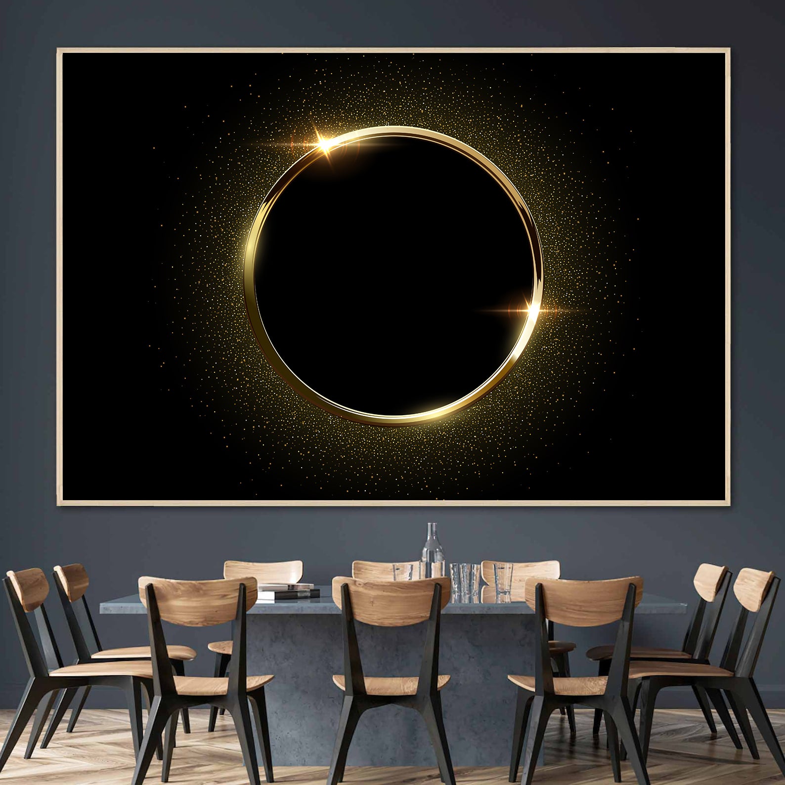 Leinwandbild - Goldener Ring