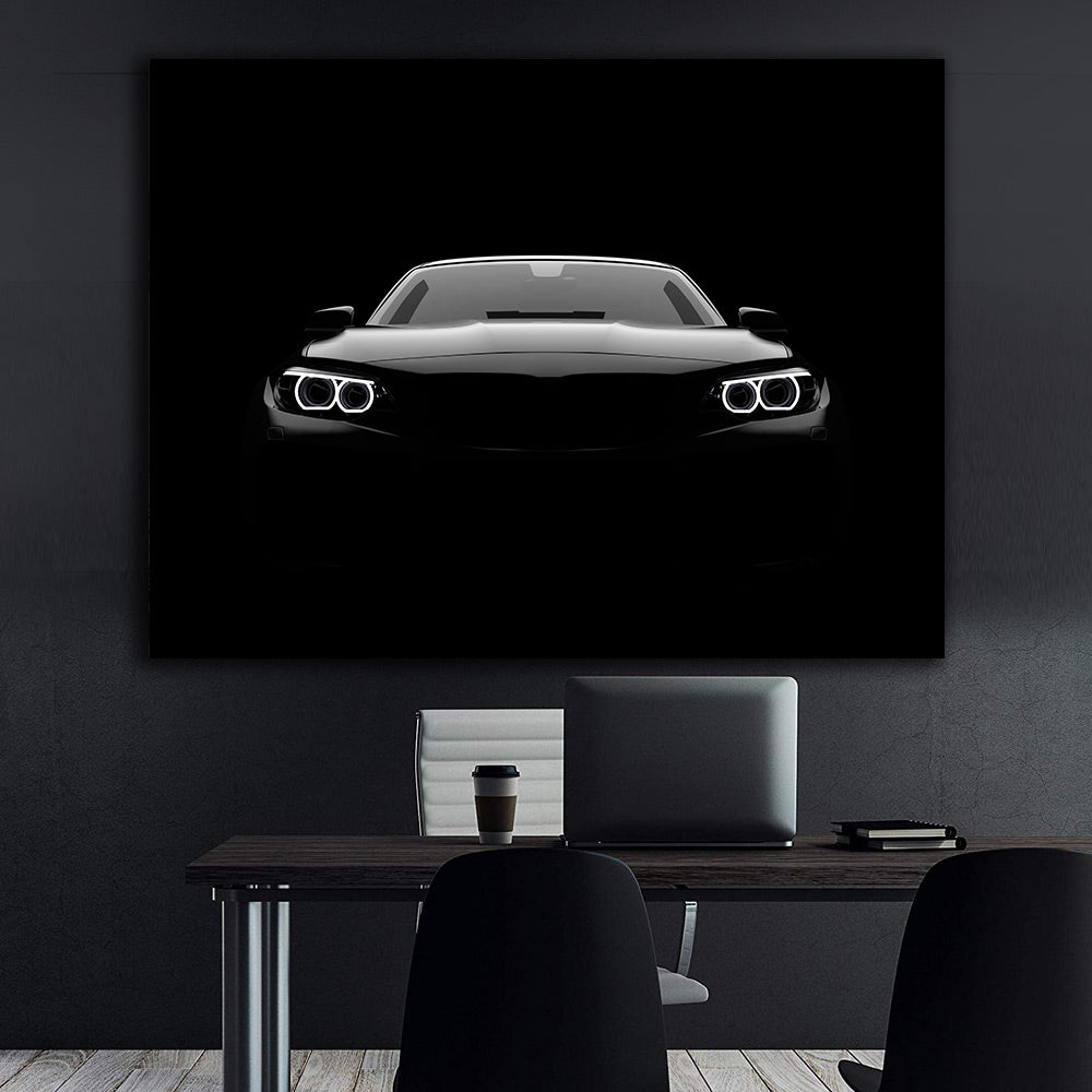 Leinwandbild - BMW im Dunkeln