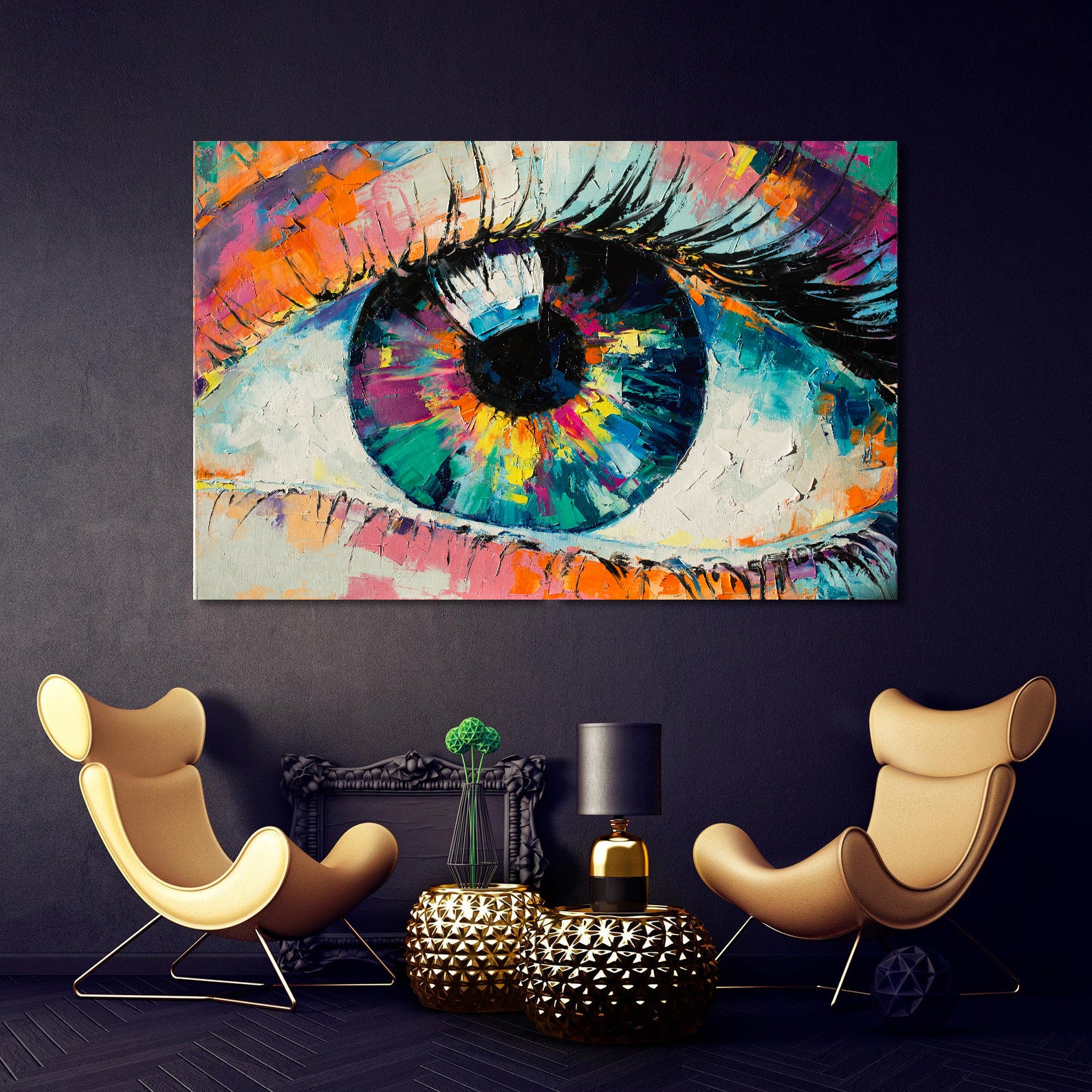Leinwandgemälde - Bunte Augen