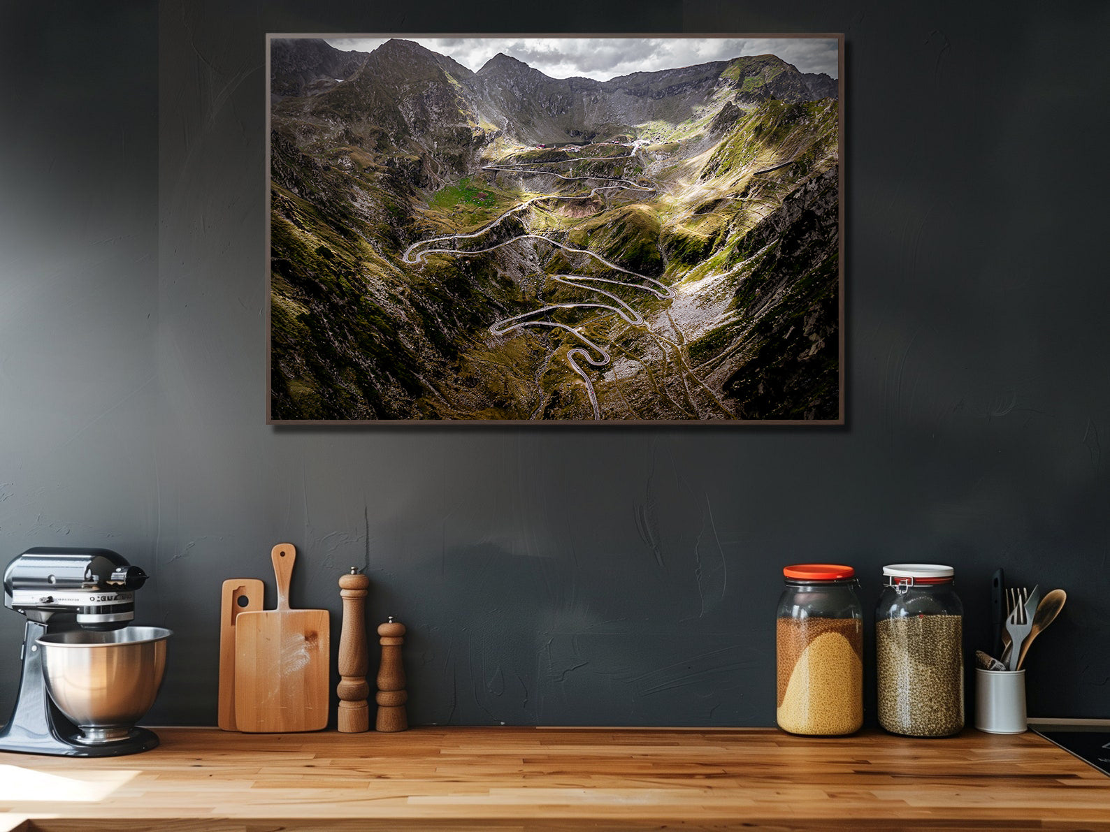 Peinture sur toile - Paysage de montagne