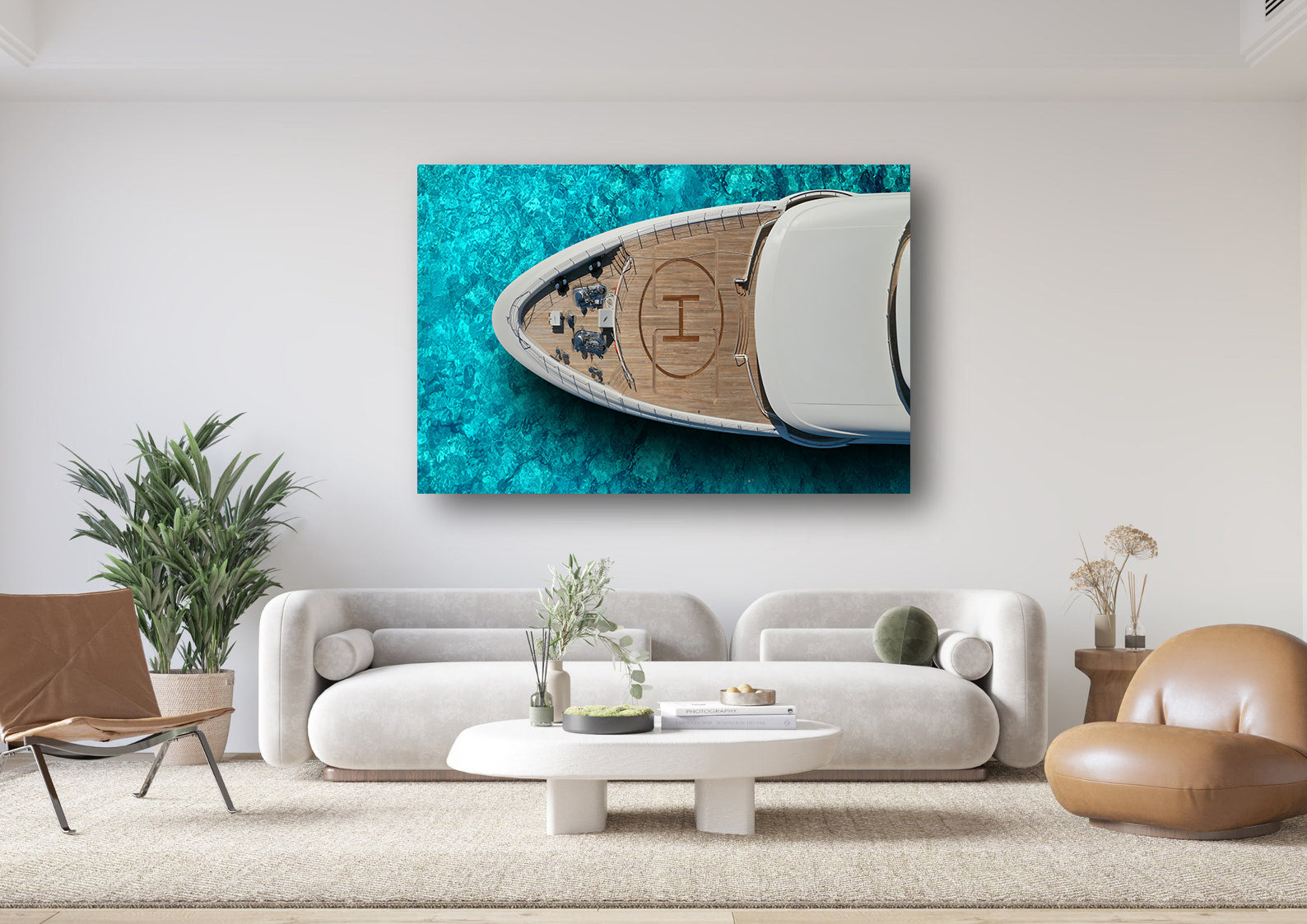 Peinture sur toile - Bateau en mer
