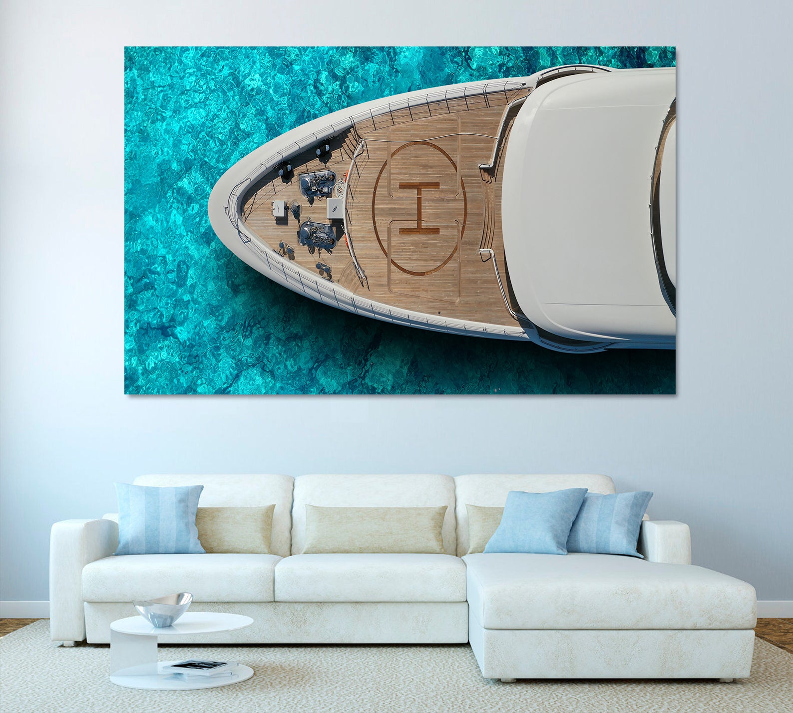 Peinture sur toile - Bateau en mer