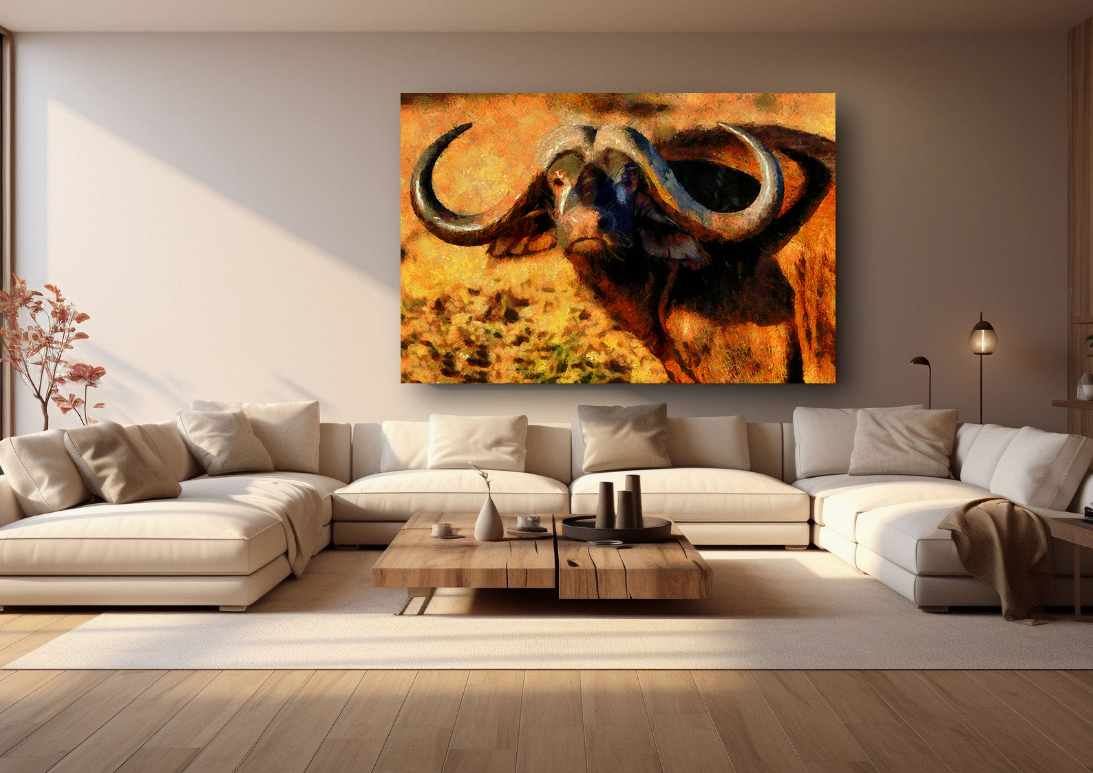 Leinwandbild - Büffel