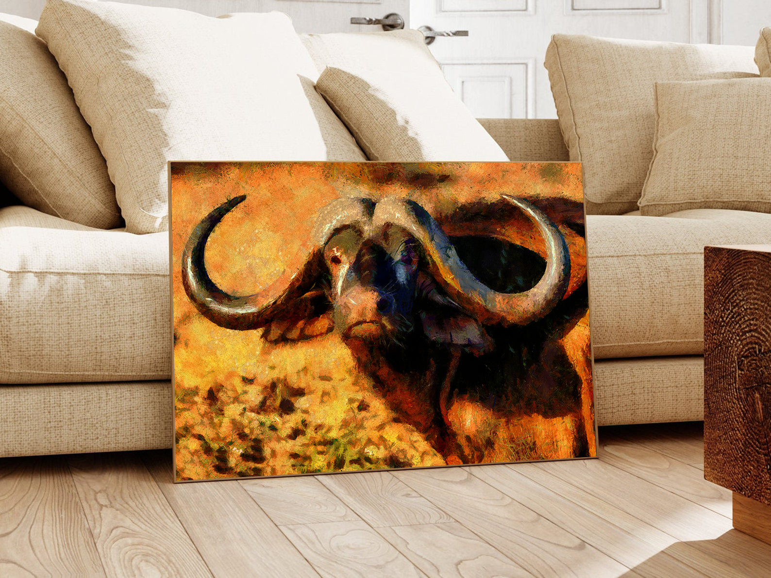 Leinwandbild - Büffel