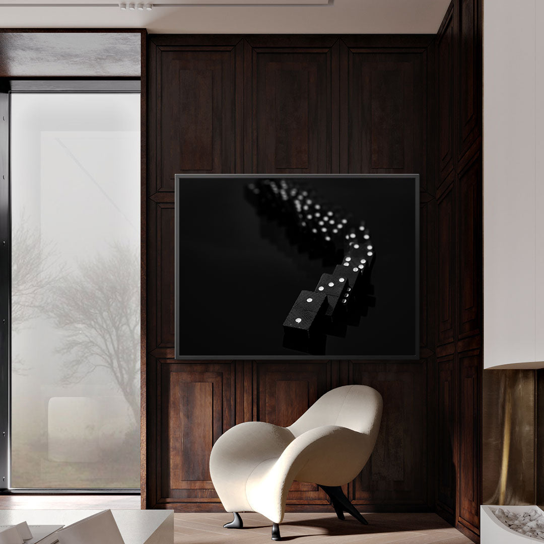 Tableau sur toile – Domino noir et blanc