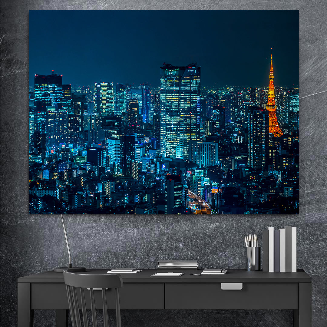 Leinwandbild - Paris bei Nacht