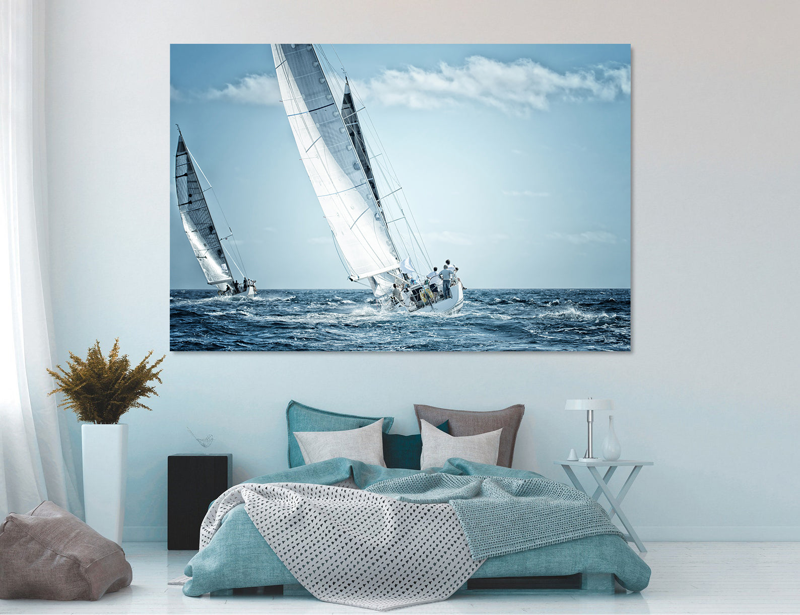 Leinwandbild - Segelboote
