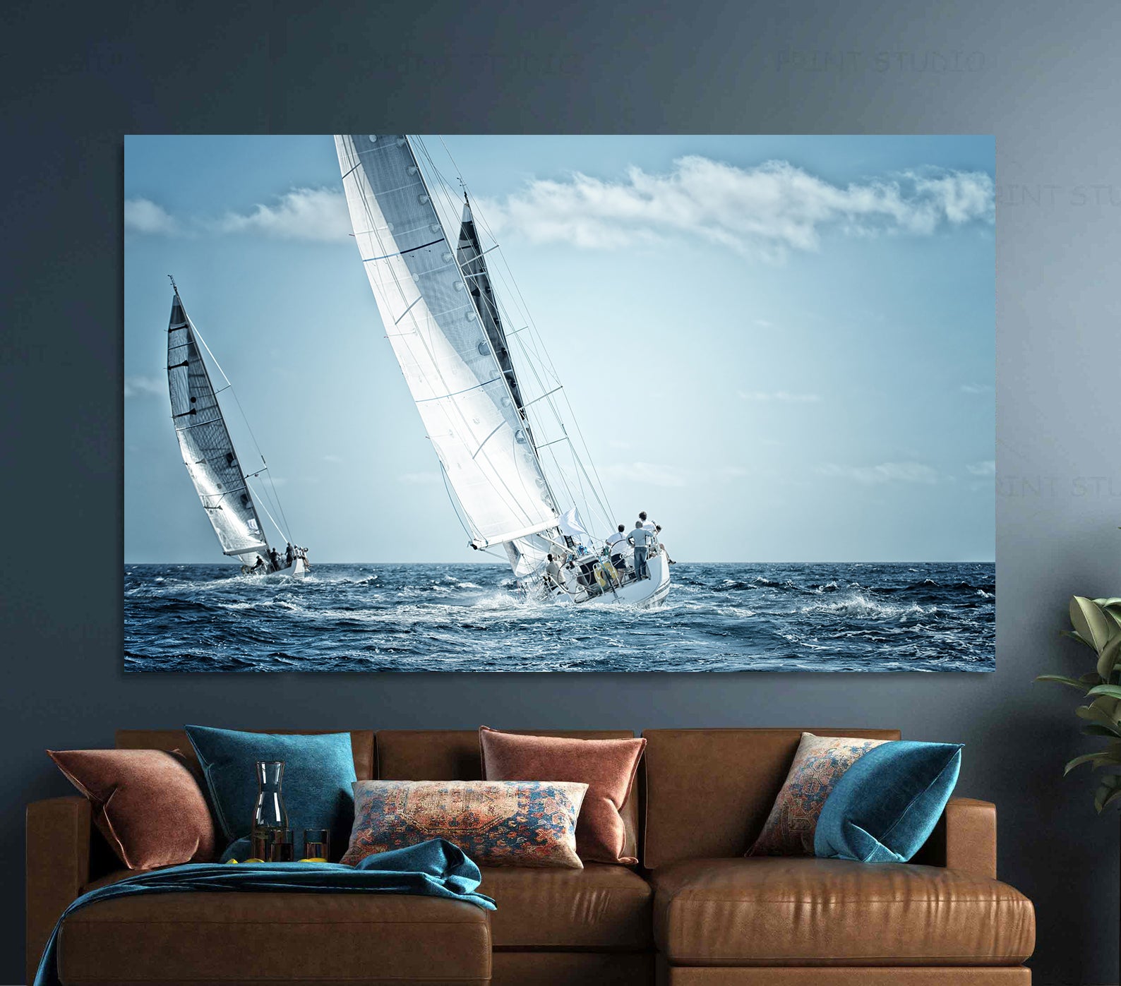 Leinwandbild - Segelboote