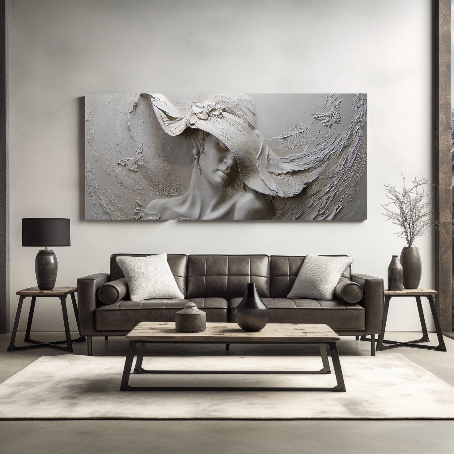 Peinture sur toile - Portrait de femme