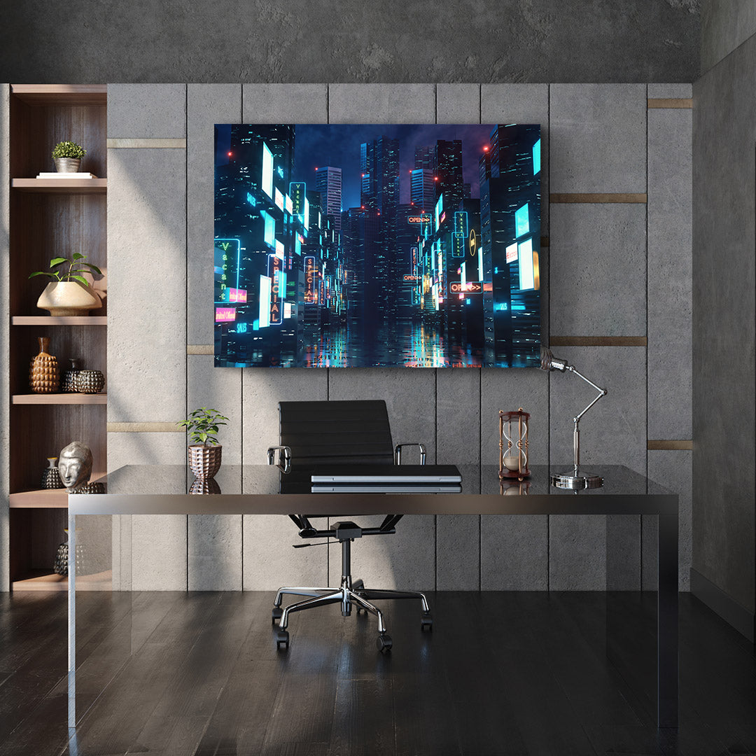 Leinwandgemälde - Nachtstadt