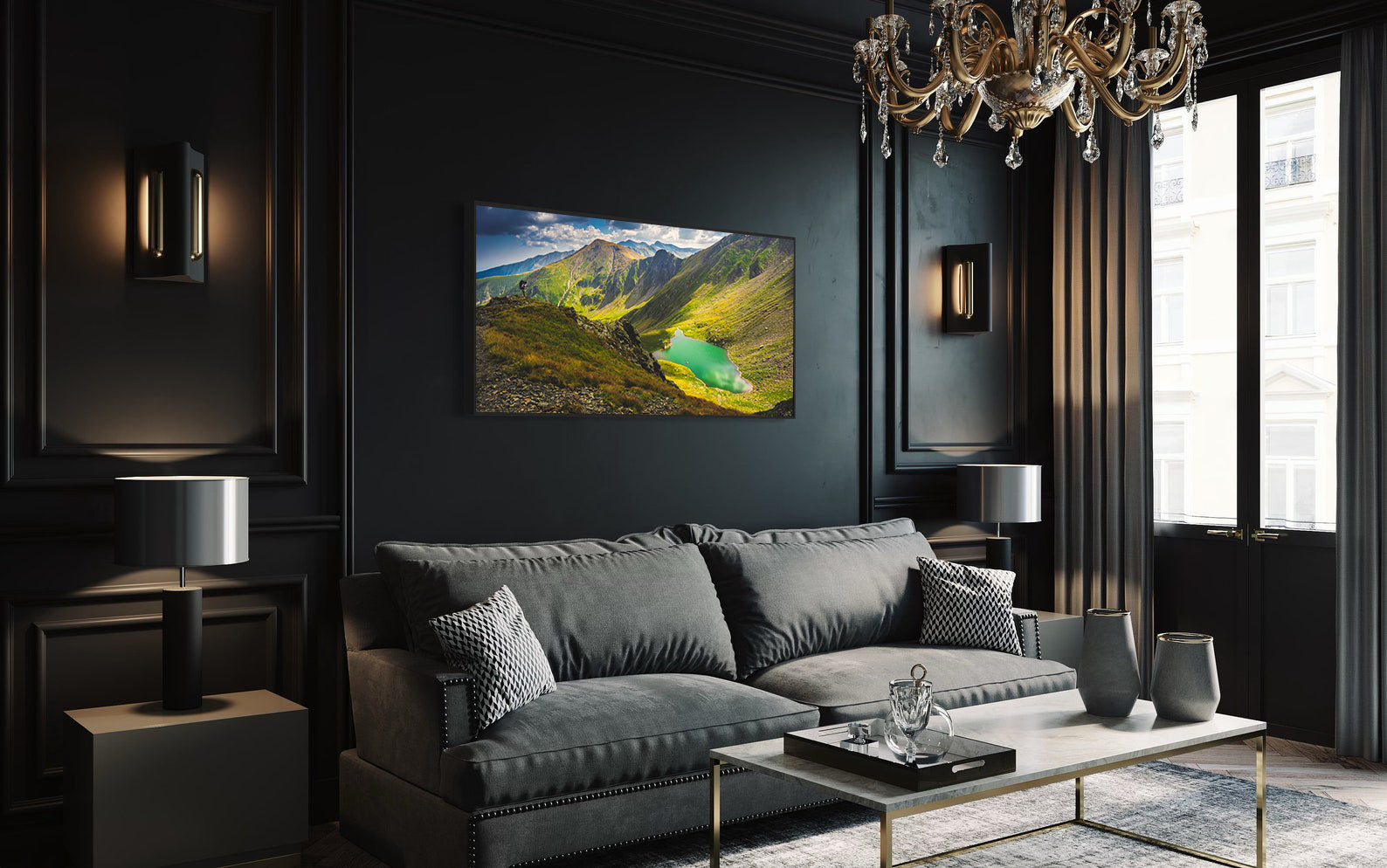 Leinwandbild - Bergsee