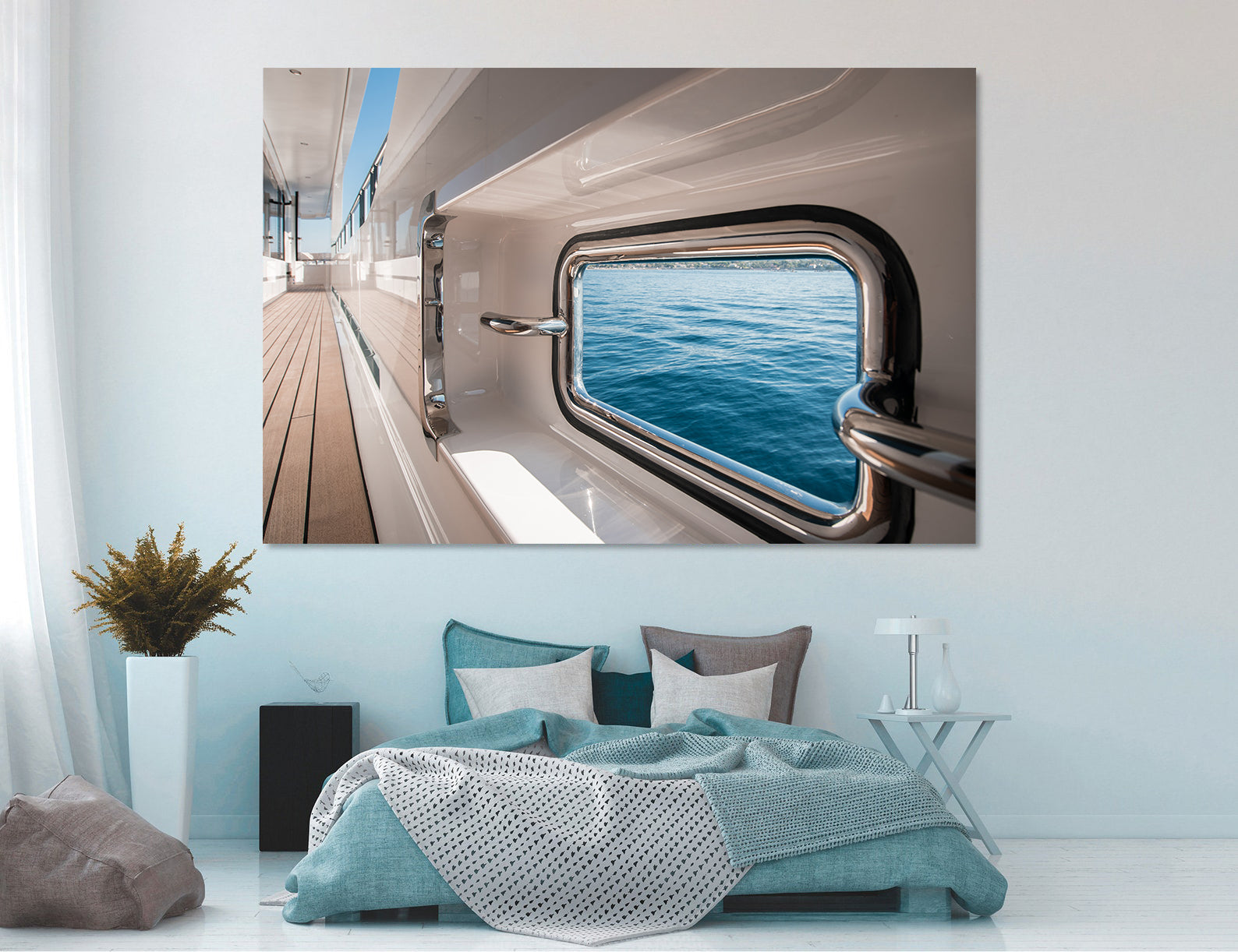 Leinwandbild - Schiff auf See