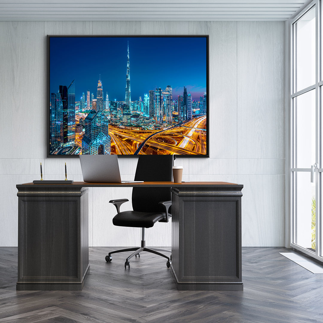 Leinwandgemälde - Dubai bei Nacht