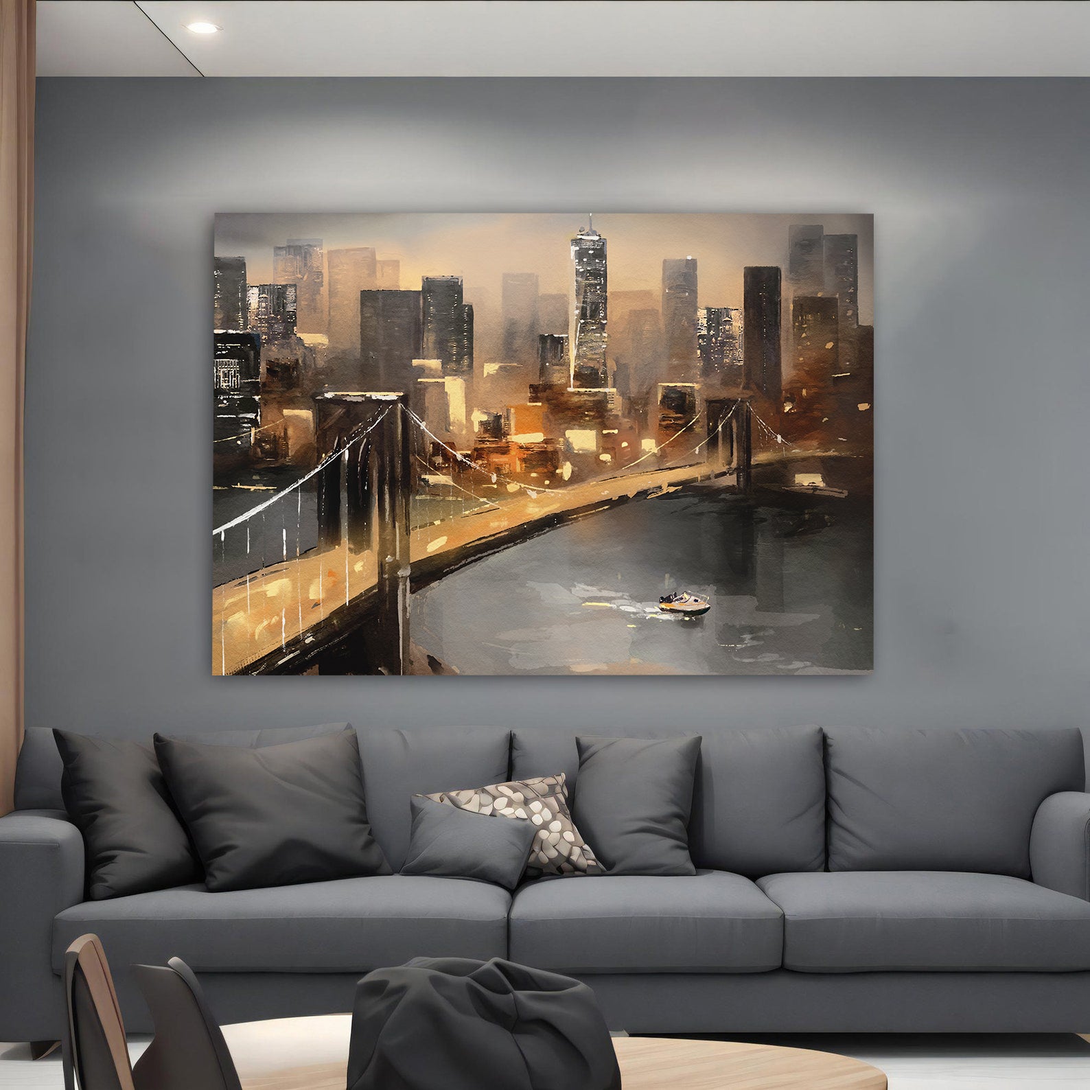 Impression sur toile - Pont de Brooklyn à Manhattan