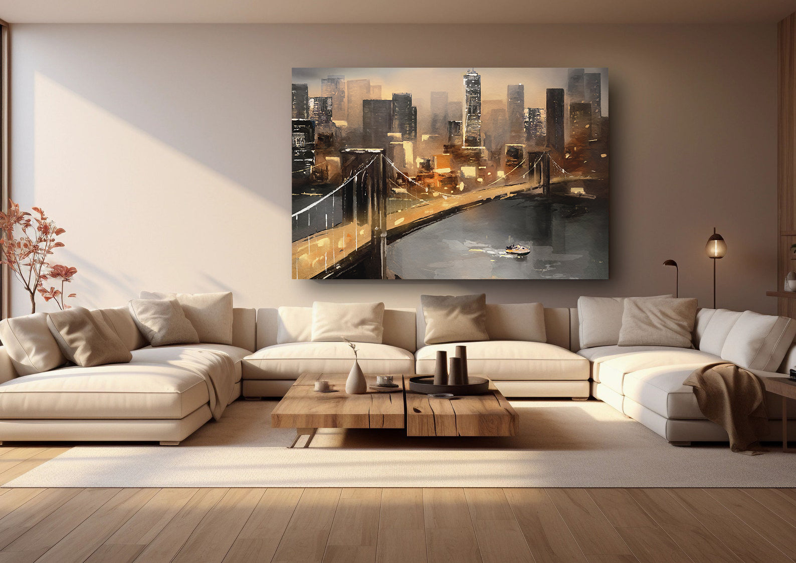 Impression sur toile - Pont de Brooklyn à Manhattan