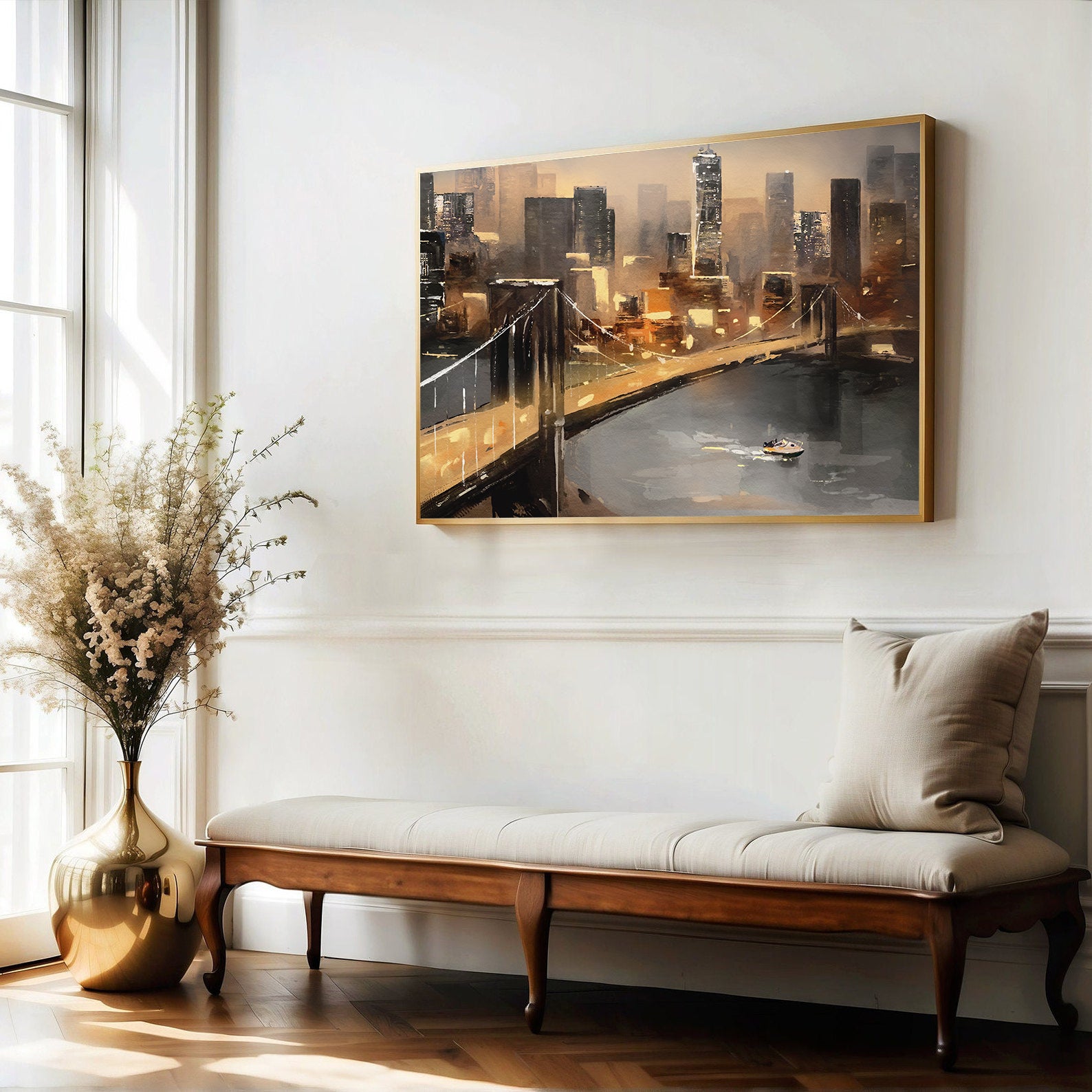 Impression sur toile - Pont de Brooklyn à Manhattan