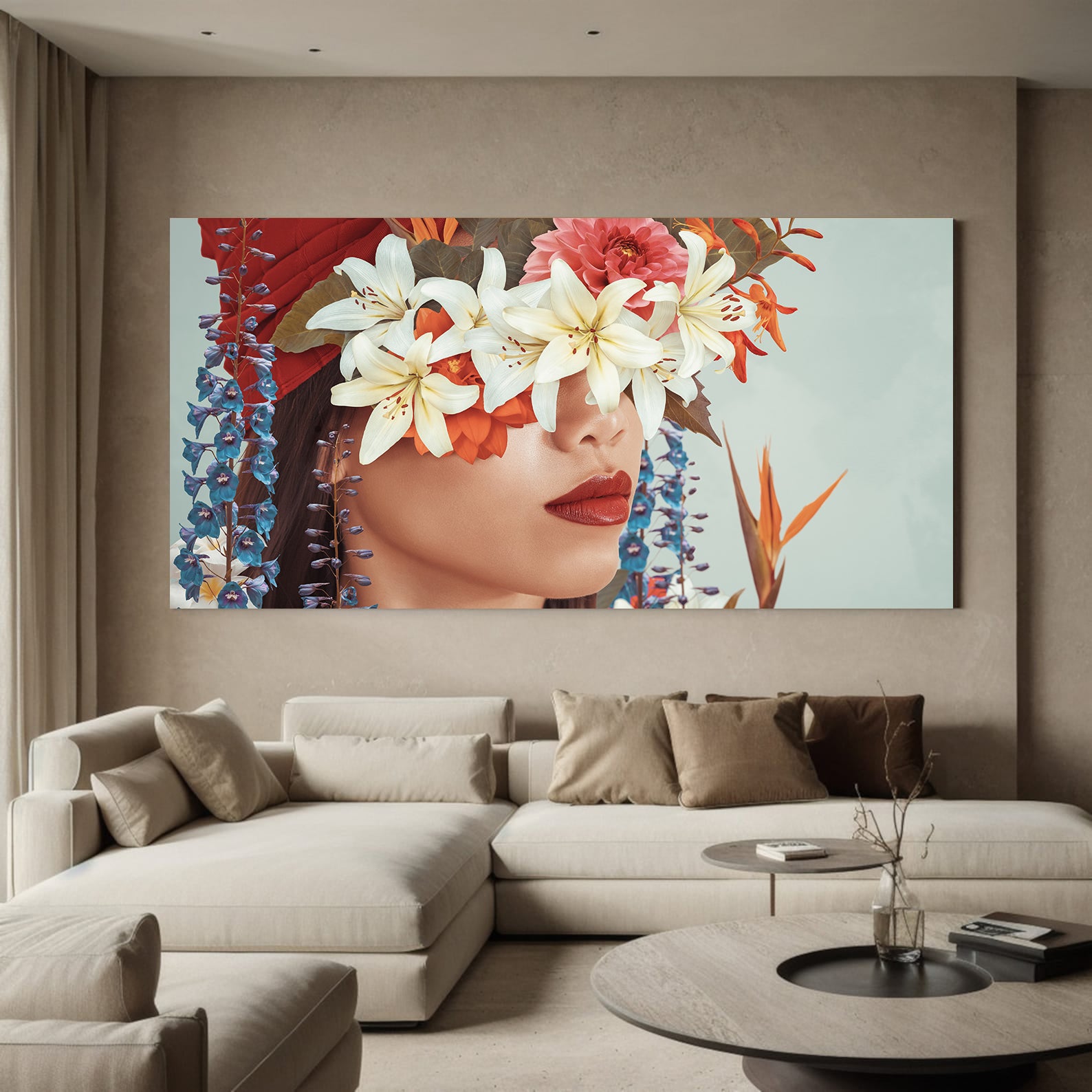 Tablou Canvas - Portret cu Flori