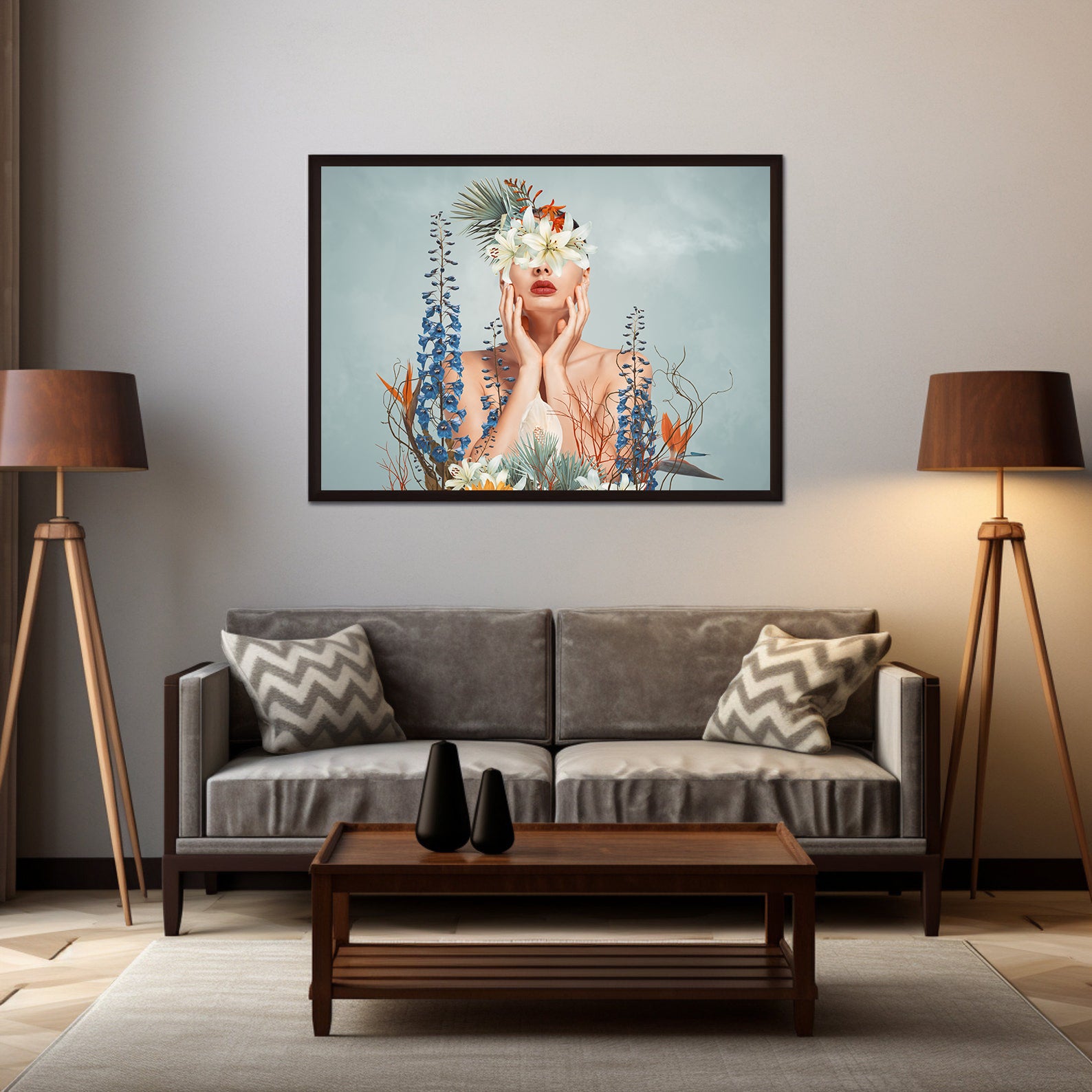 Tablou Canvas - Portret cu Flori