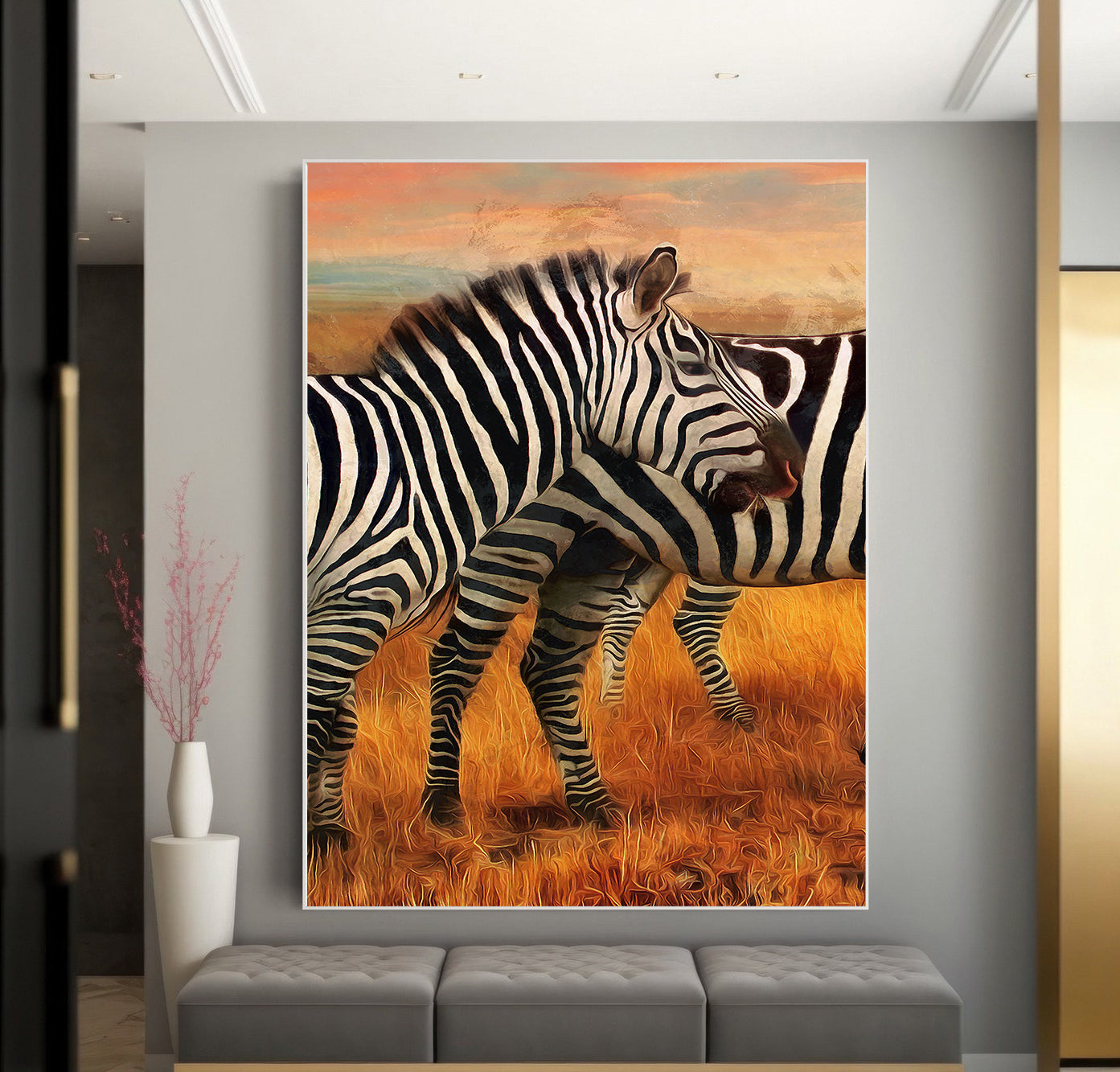 Leinwandbild - Zebras