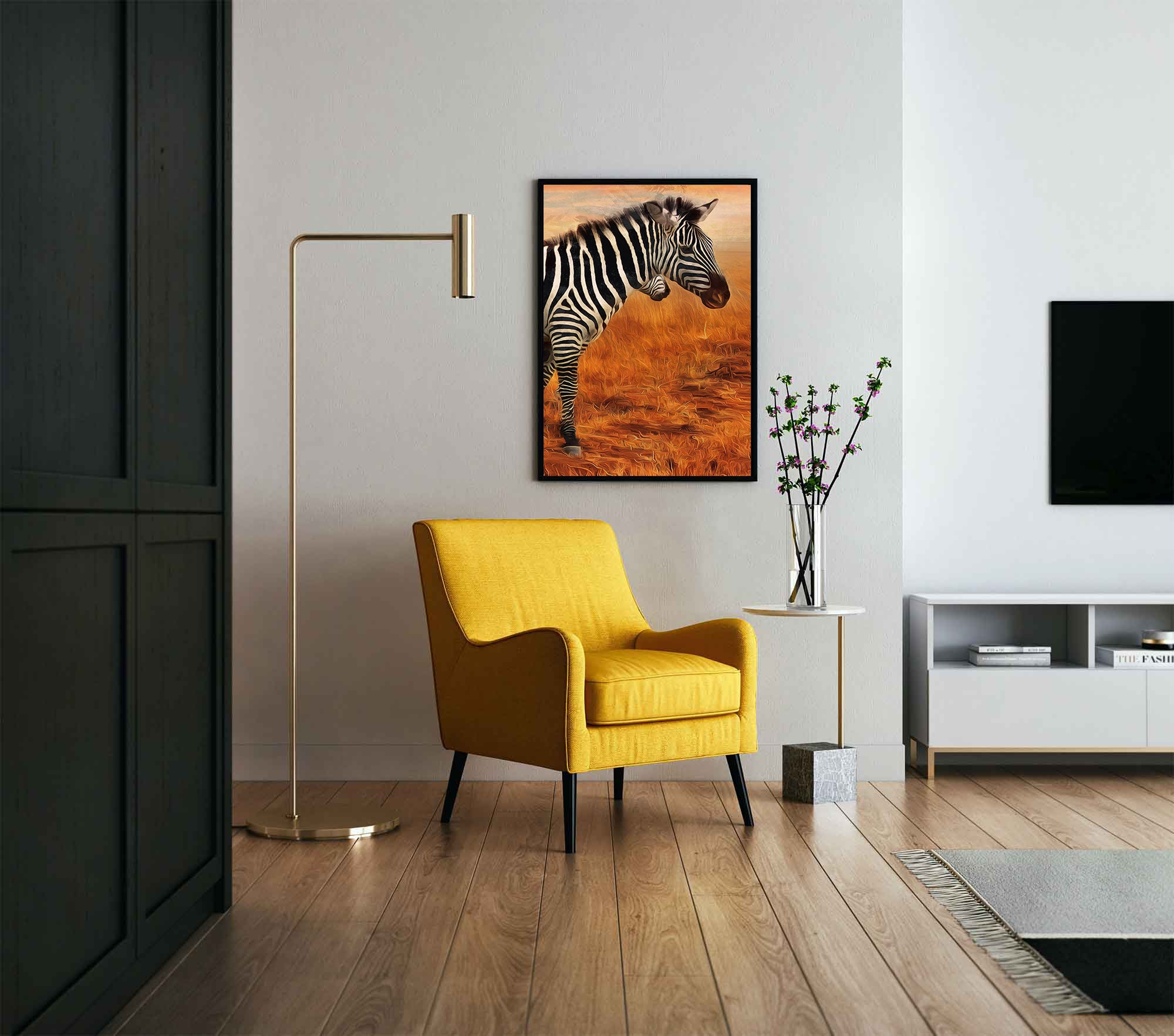 Leinwandbild - Zebra