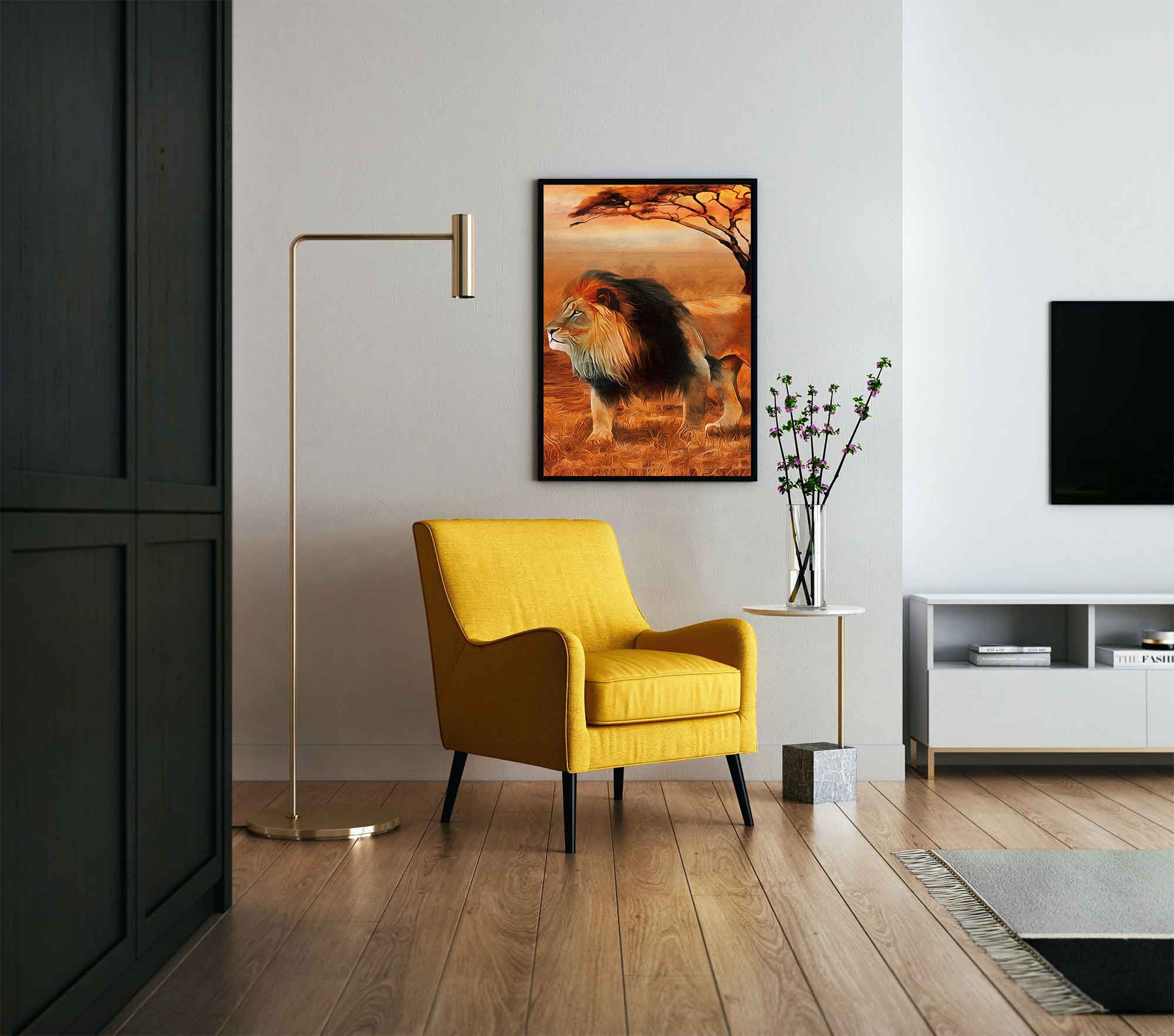 Leinwandbild - Der König der Löwen