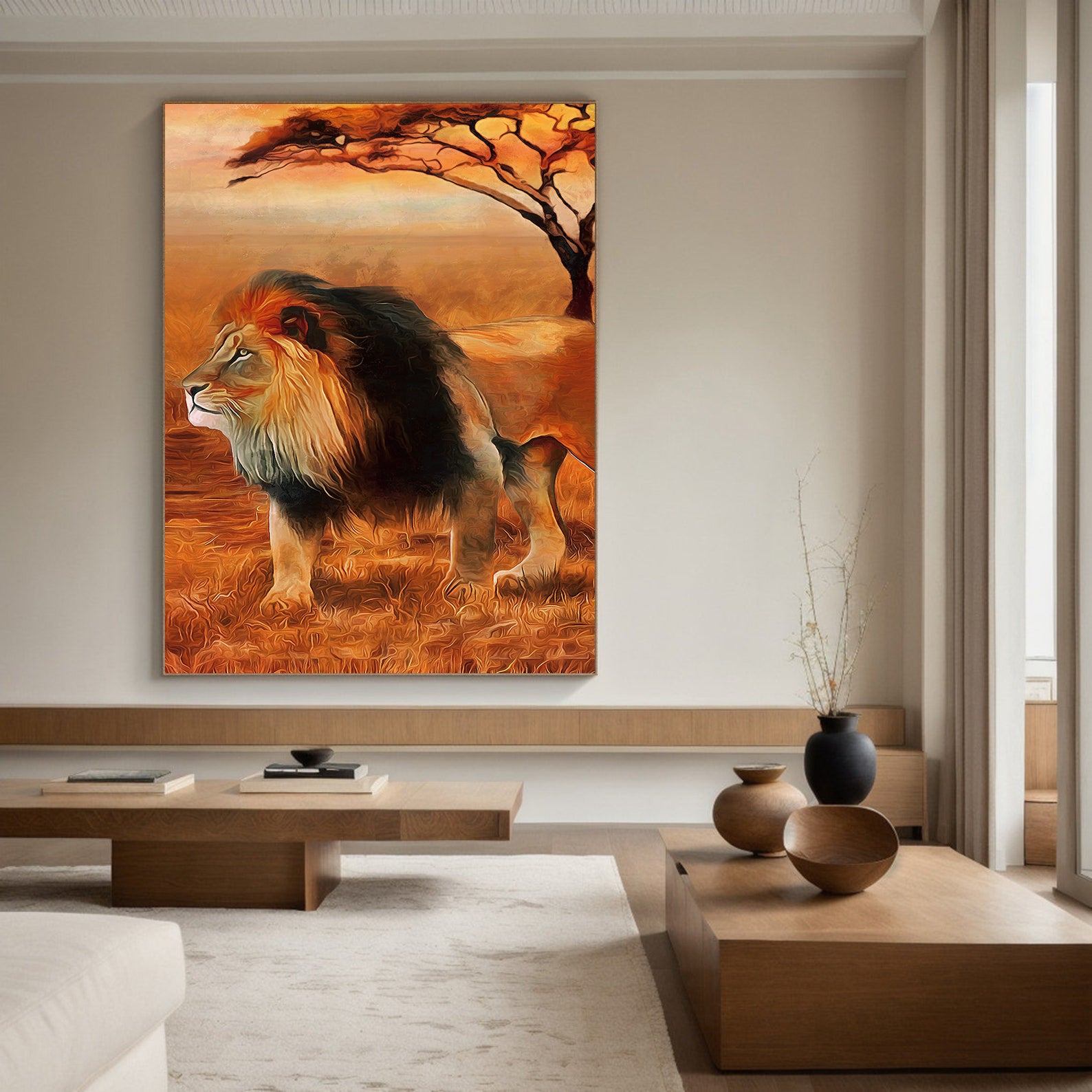 Leinwandbild - Der König der Löwen