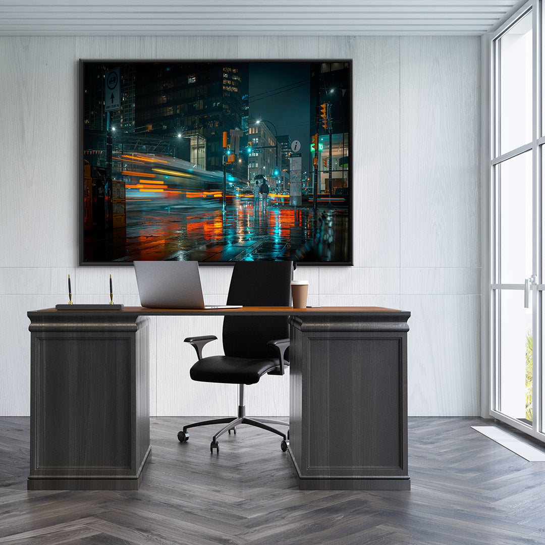 Peinture sur toile - Ville de nuit